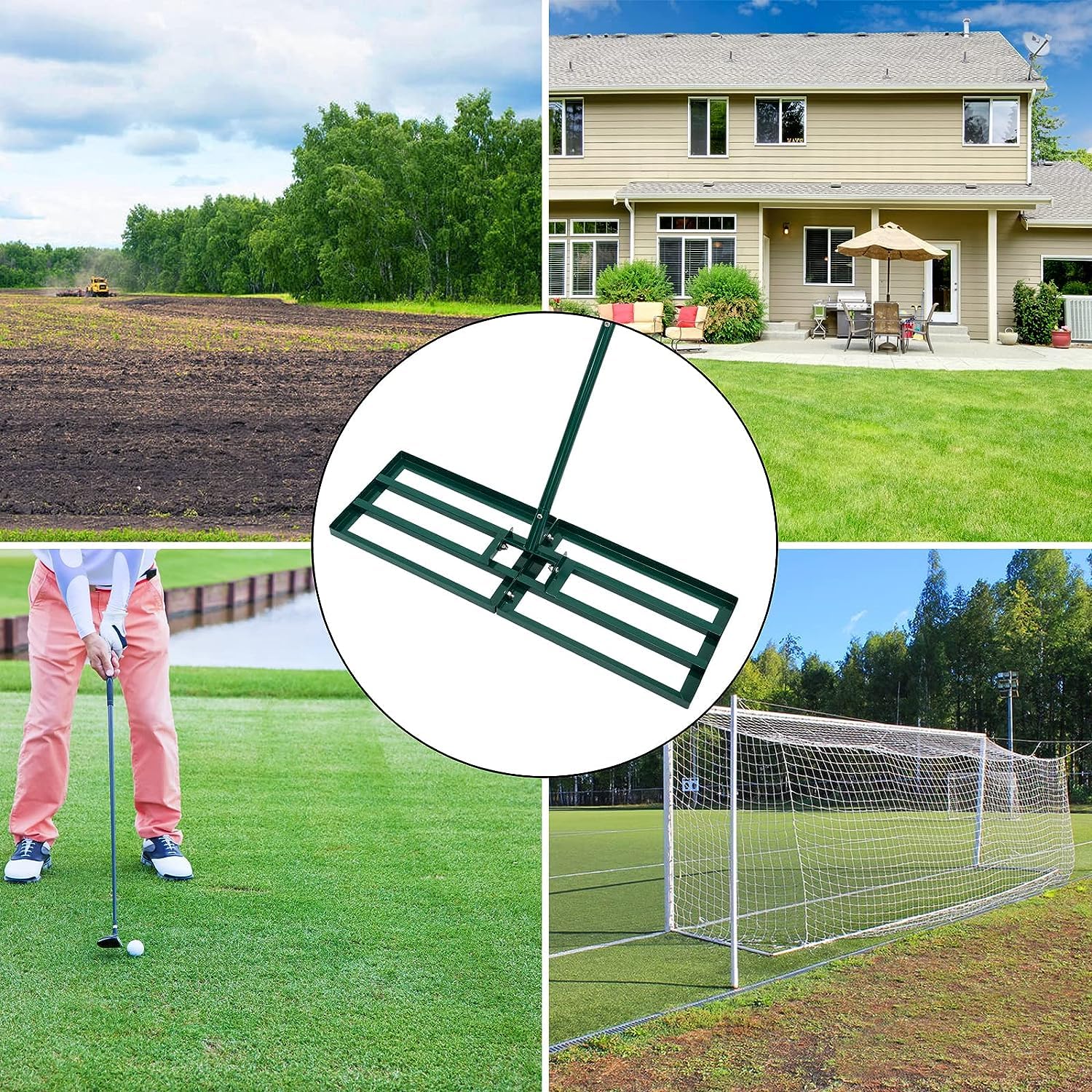 Stainless Steel Lawn Leveling Rake - 30