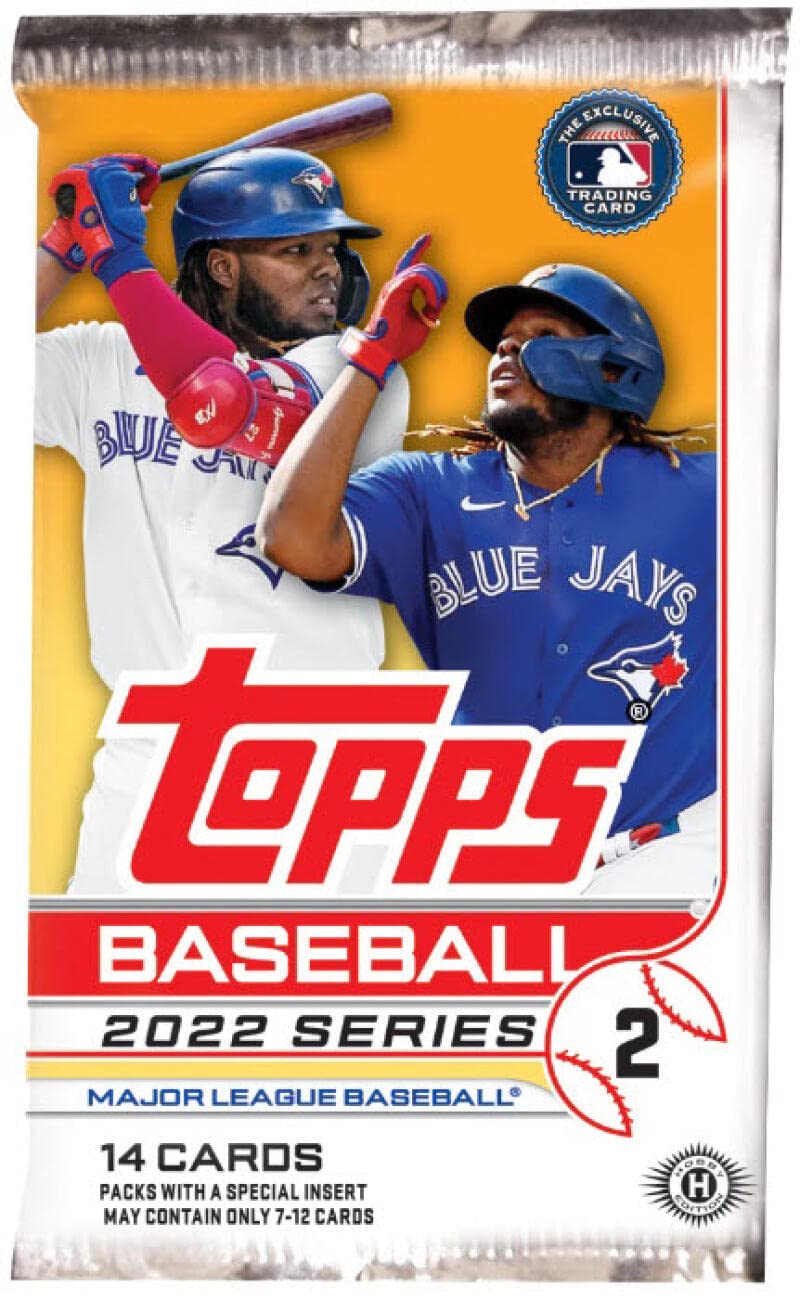 2022 Topps Series 2 Baseball Hobby Box - 24 Packs (14 Cards Each) + 1 Exclusive Silver Pack | MLB Trading Cards Collection for Collectors & Fans | Perfect for Sports Memorabilia Displays & Fantasy Baseball Drafts