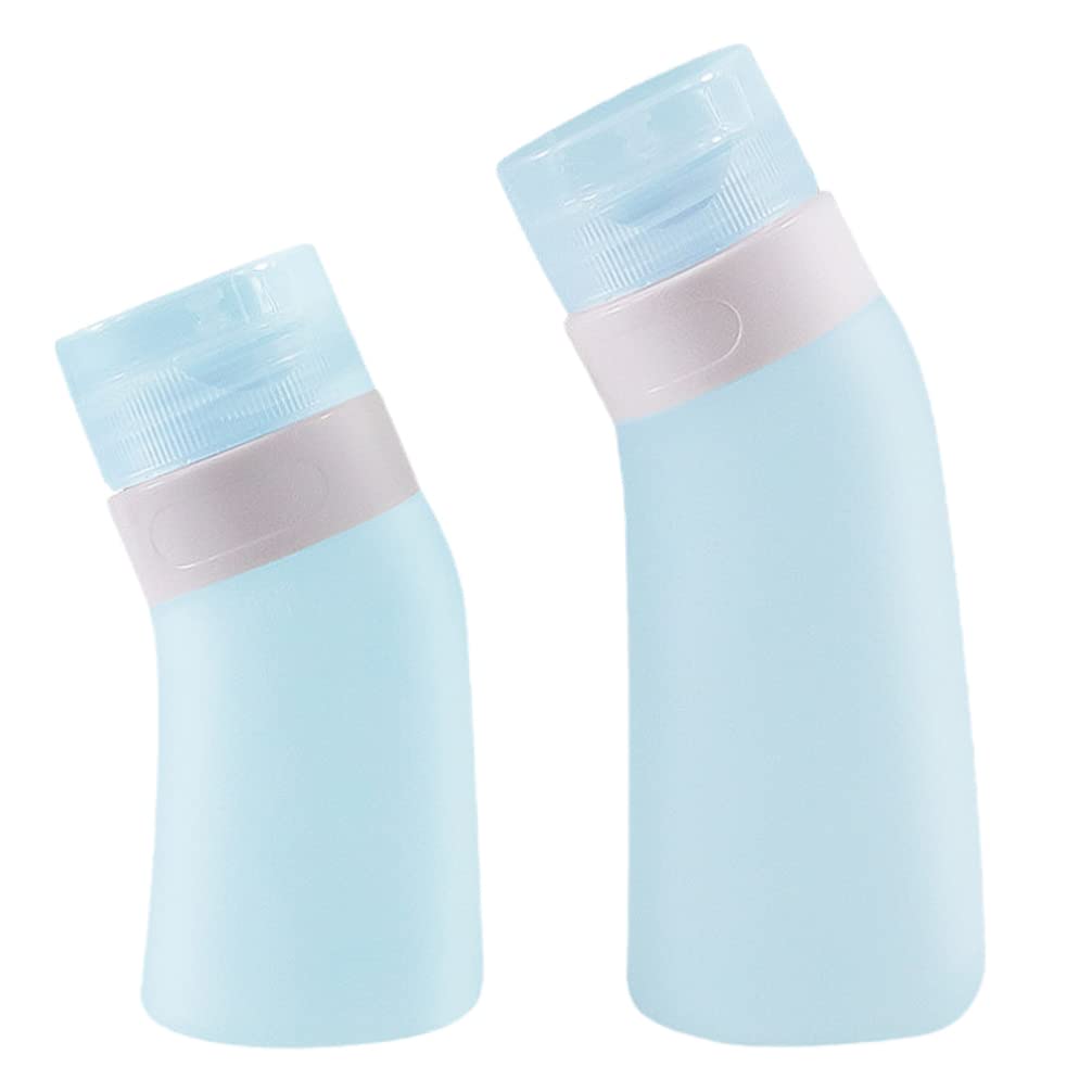 GALPADA 2-Pack Silicone Travel Bottles Set (60ml & 90ml) - Leak-Proof Toiletry Containers for Shampoo, Conditioner, Lotion & Cosmetics | TSA Approved for Airplane, Gym, Camping & Vacation Essentials