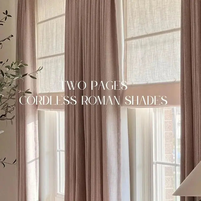 Smart Cordless Motorized Roman Shades - Remote Control Window Blinds for Home & Office - Perfect for Living Room, Bedroom, and Kitchen