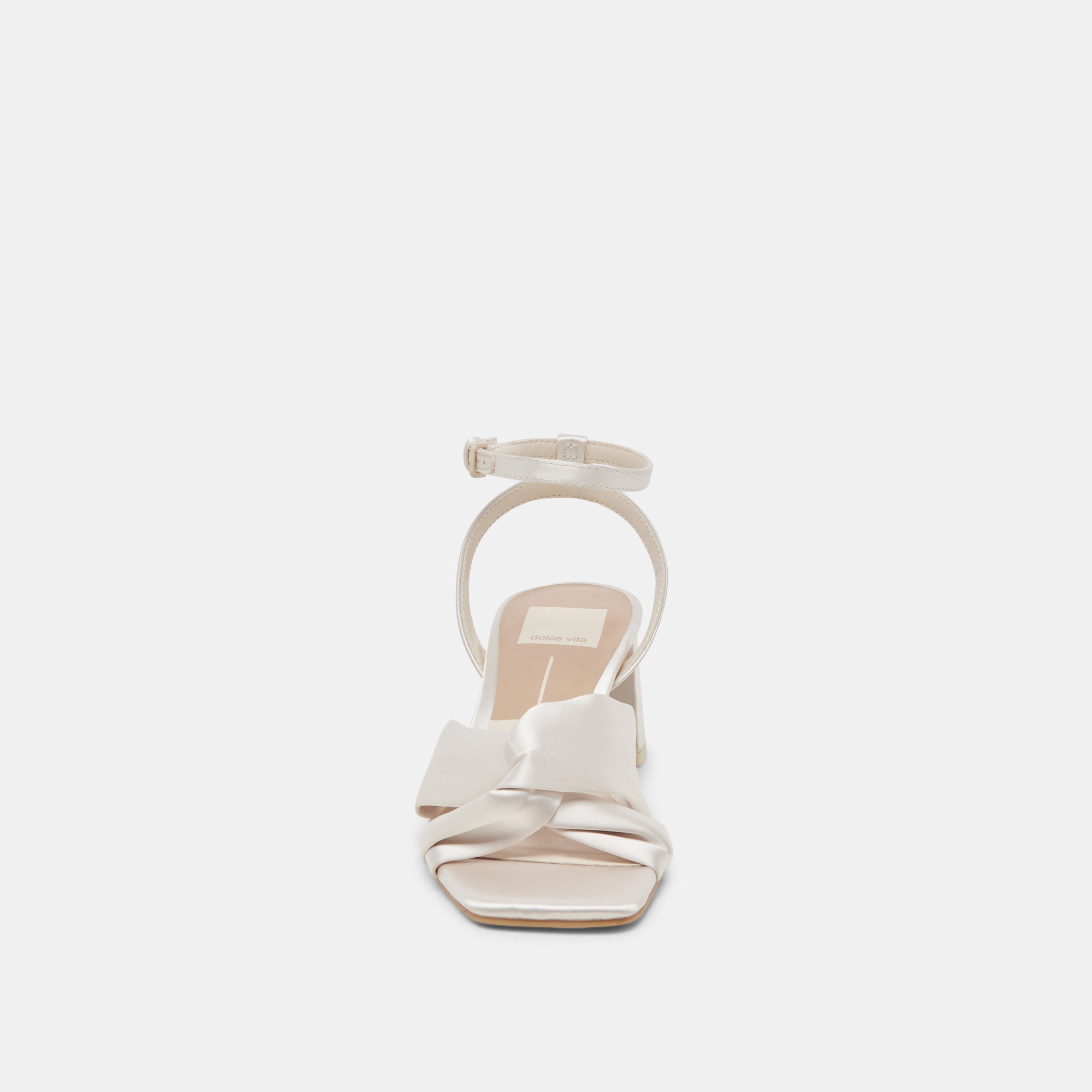 BRENNA Wide Heels for Women - Ivory Satin Wedding Shoes - Perfect for Bridal, Prom, and Evening Events