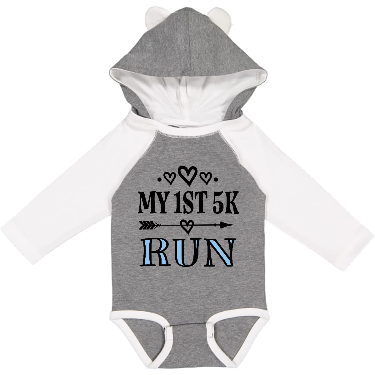 Inktastic Women's 1st 5K Race Running Long Sleeve Shirt - Moisture Wicking Athletic Top for Fitness Training & Marathon Events - Perfect for Runners, Joggers and Gym Workouts