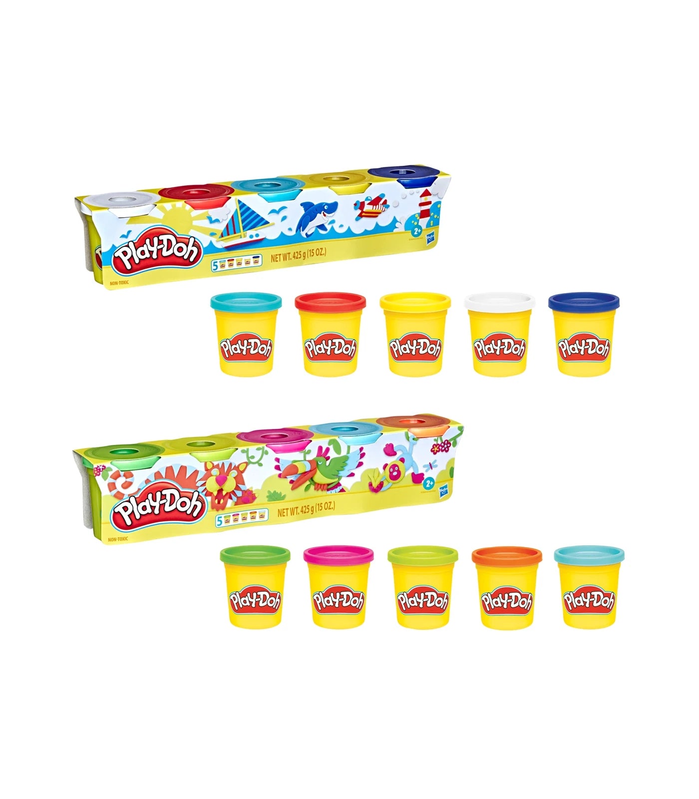 Play-Doh 5-Pack Assorted Colors - Non-Toxic Modeling Clay for Kids, Arts & Crafts, Creative Play, and Sensory Activities