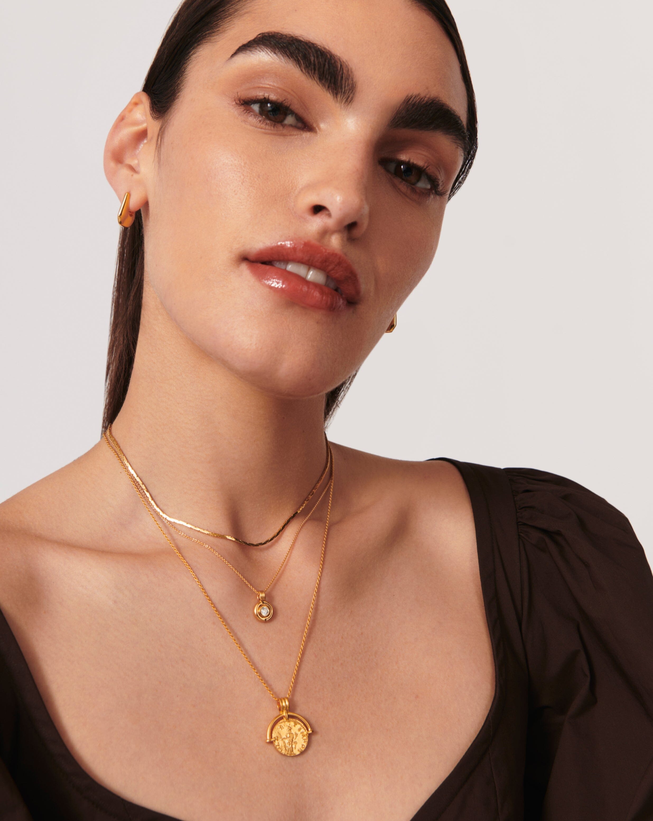 Vintage Enamel & Stone Round Pendant Necklace - Handmade Jewelry for Women | Perfect for Casual Wear, Date Nights & Special Occasions
