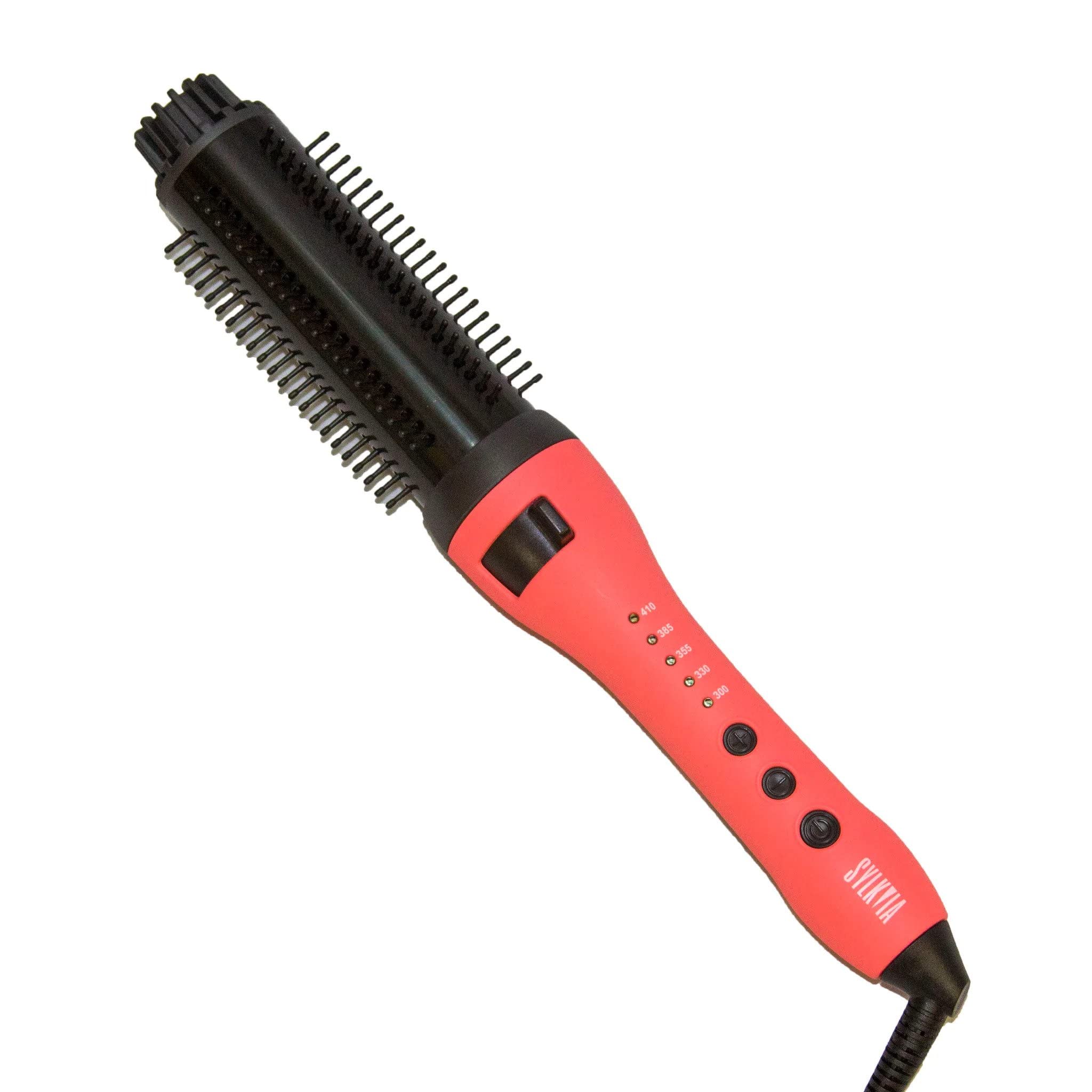 Sylkvia Tangle-Free Curling Iron Brush for Smooth & Frizz-Free Hair - 1 Count - Perfect for Salon Styling & Home Hair Care
