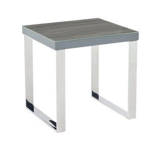 Stainless Steel End Table - Modern Side Table for Living Room, Bedroom & Office - Durable Metal Nightstand with Sleek Design for Home Decor