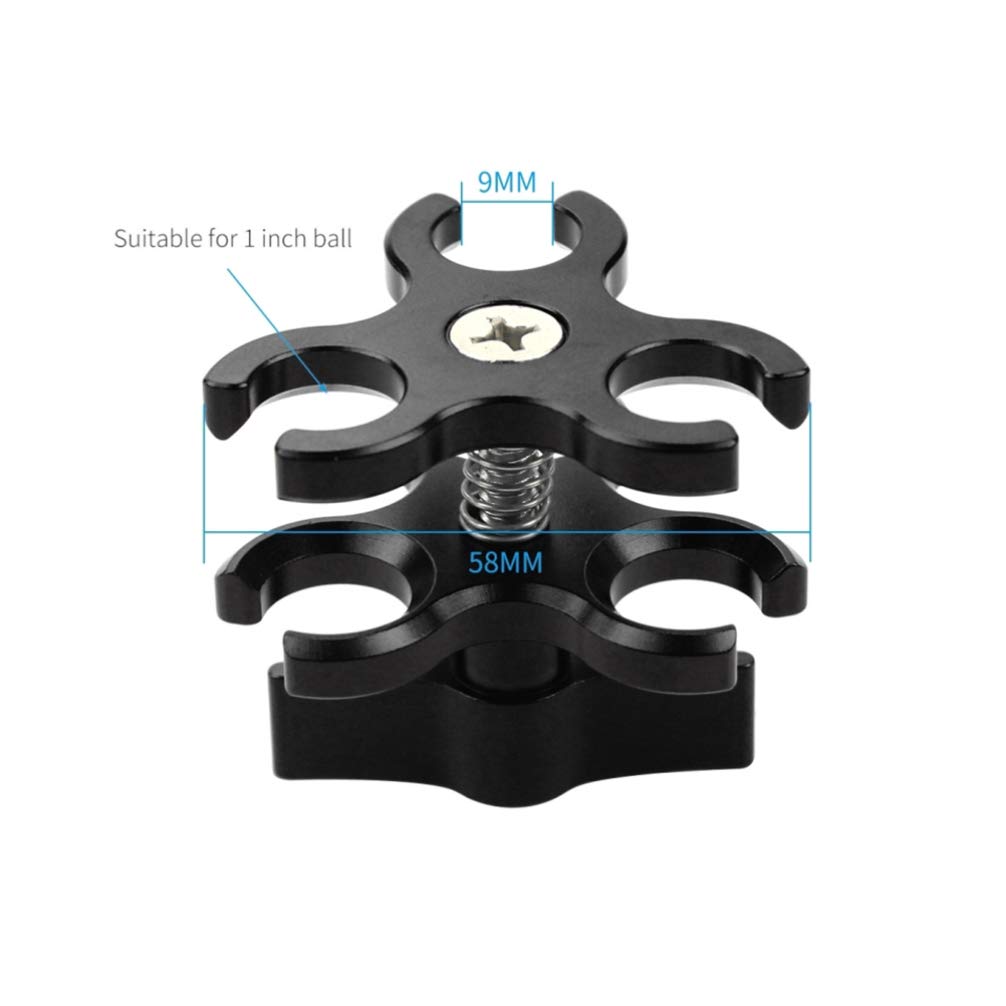 Professional Aluminum Underwater Camera Tripod for Diving Photography - Adjustable Light Arm Clamp Mount Dive Accessories (Black) - Perfect for Scuba, Snorkeling & Underwater Videography