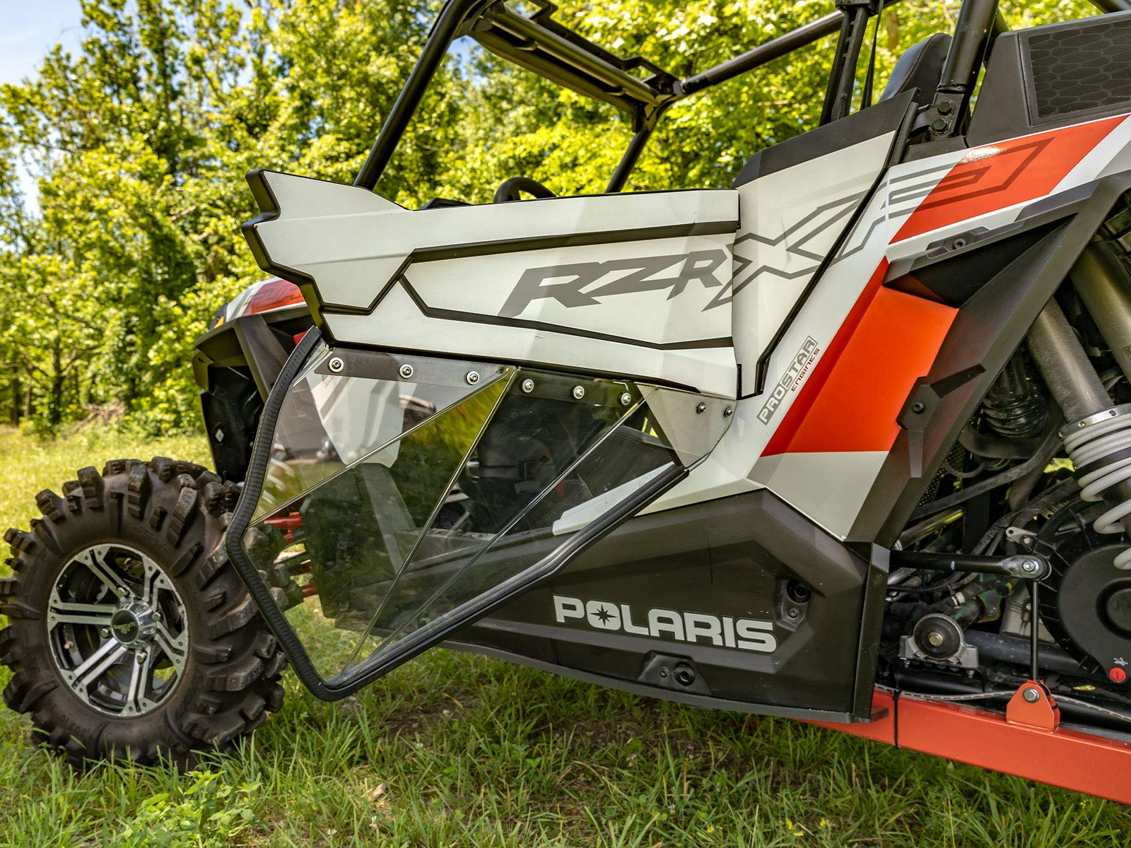 SuperATV Clear Lower Door Inserts for Polaris RZR XP Turbo (2016-2023) - 2 Door Set - Durable UTV Accessories for Off-Road Protection & Style | Perfect for Trail Riding, Mudding & Winter Adventures