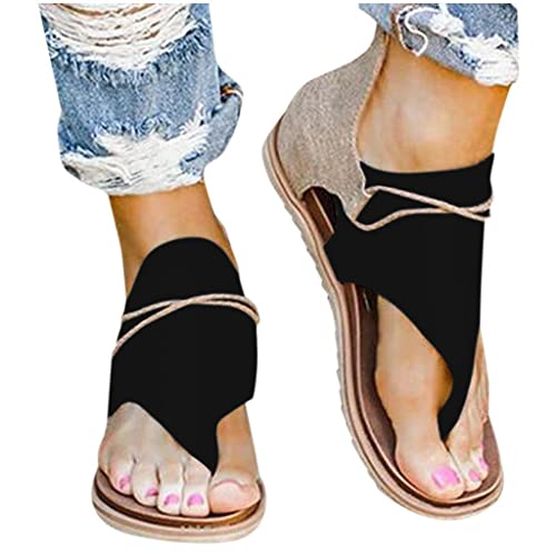 Women's Comfortable Wedge Sandals - Summer Slip-On Open Toe Boho Beach Sandals with Floral Design | Perfect for Travel, Vacation & Casual Outfits