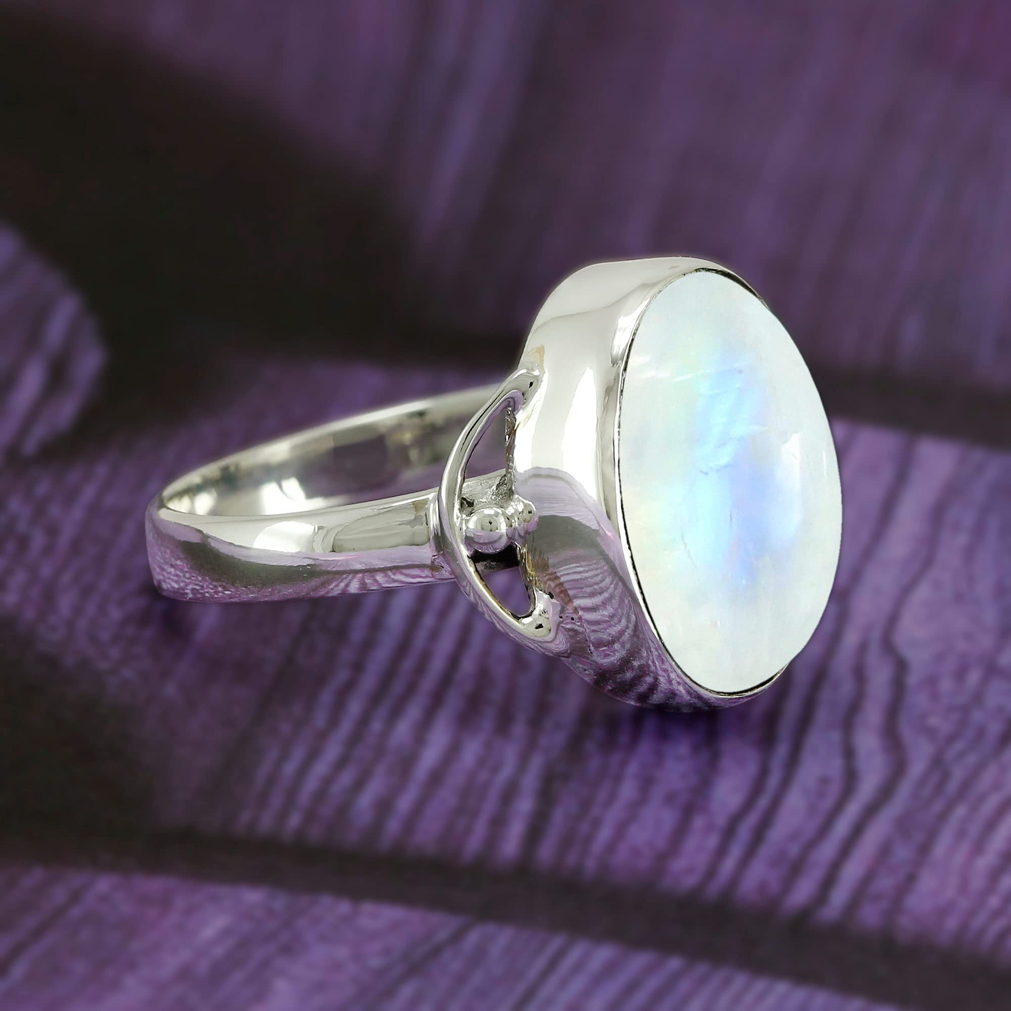 7.91Ct Oval Natural Gemstone Ring for Women - Sterling Silver Solitaire Birthstone Jewelry, Perfect Gift for Mom, Wife, Sister on Women's Day, Anniversary & Valentine's Day | Elegant Everyday Wear & Special Occasion Jewelry