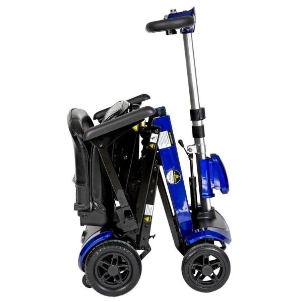 Drive Medical ZooMe Auto Flex Folding Travel Scooter - Lightweight Mobility Scooter for Adults & Seniors - Perfect for Airports, Shopping Malls & Outdoor Adventures