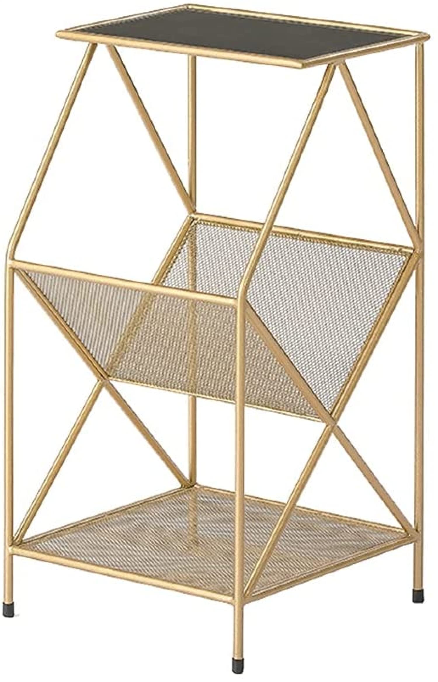 Iron Magazine Rack for Floor - Free Standing Living Room Storage Organizer, Multifunctional Display Stand for Books, Newspapers & Home Decor - Perfect for Bedroom, Office & Entryway Organization