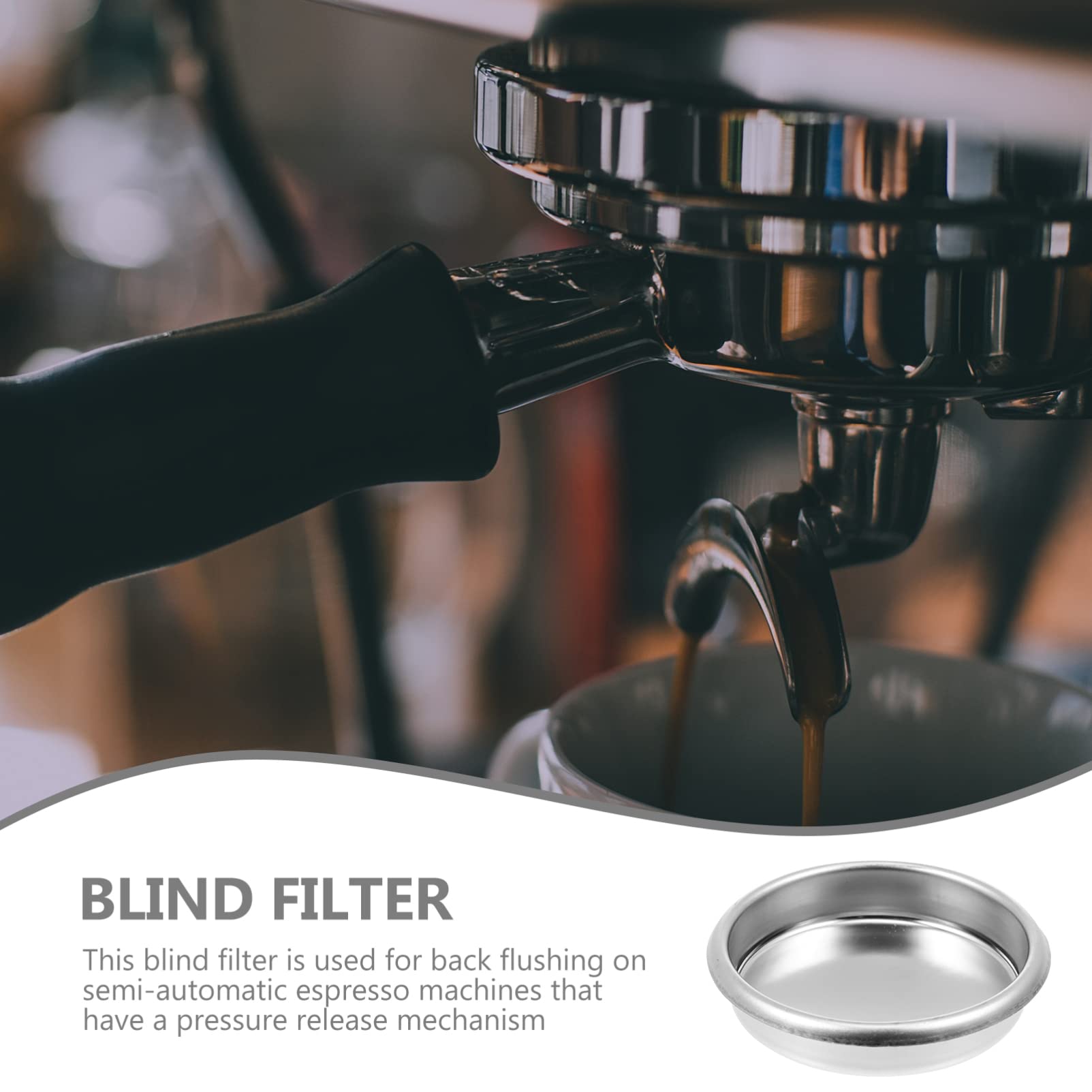 Premium 54MM Stainless Steel Espresso Backflush Insert - Blind Filter Basket for Commercial Espresso Machines | Perfect for Daily Cleaning & Maintenance of Rancilio, La Marzocco & E61 Group Heads