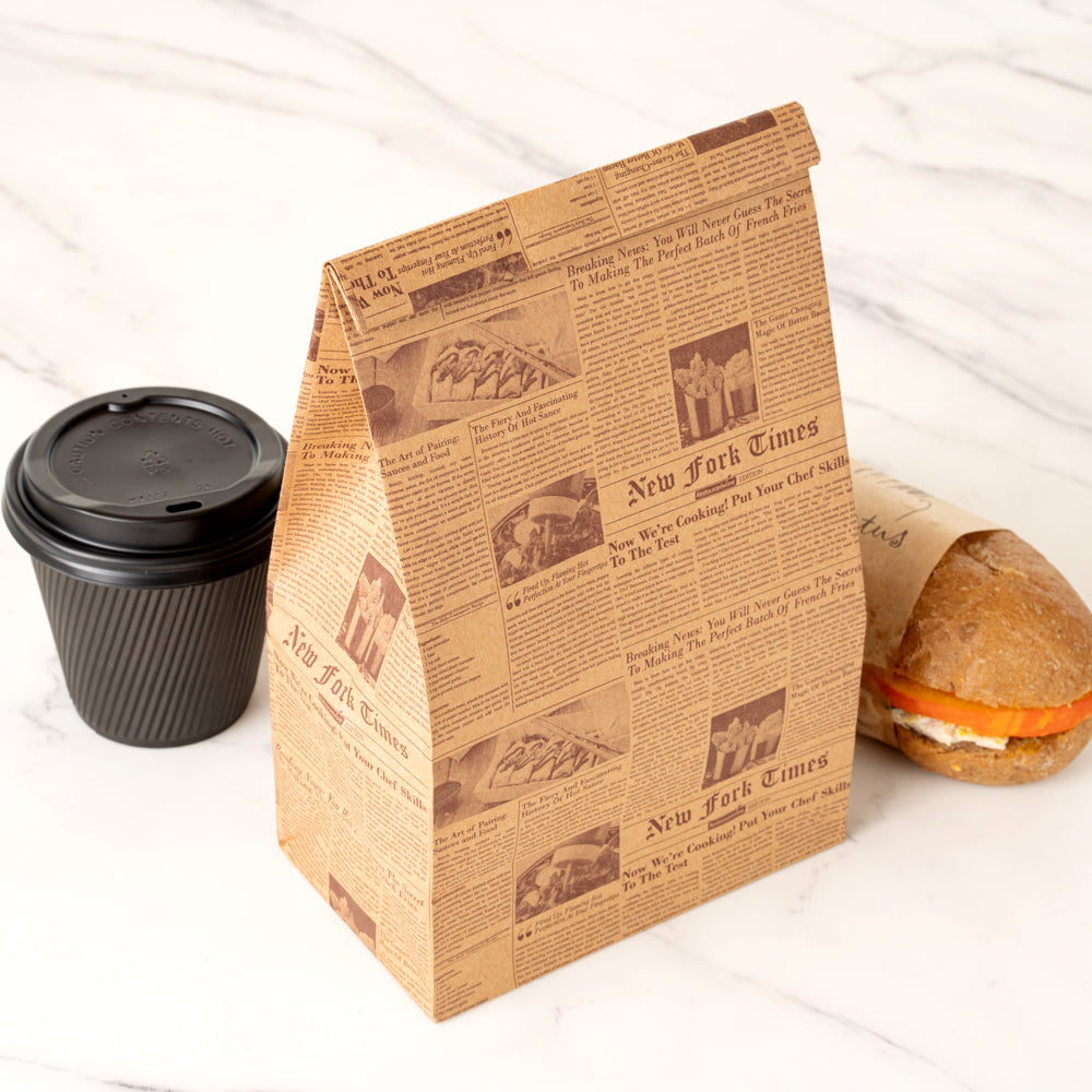 Eco-Friendly Kraft Paper Bags 6lb - 6x3.5x10.75 Inches - 100 Count Bulk Pack - Perfect for Retail Shopping, Gift Wrapping & Party Favors