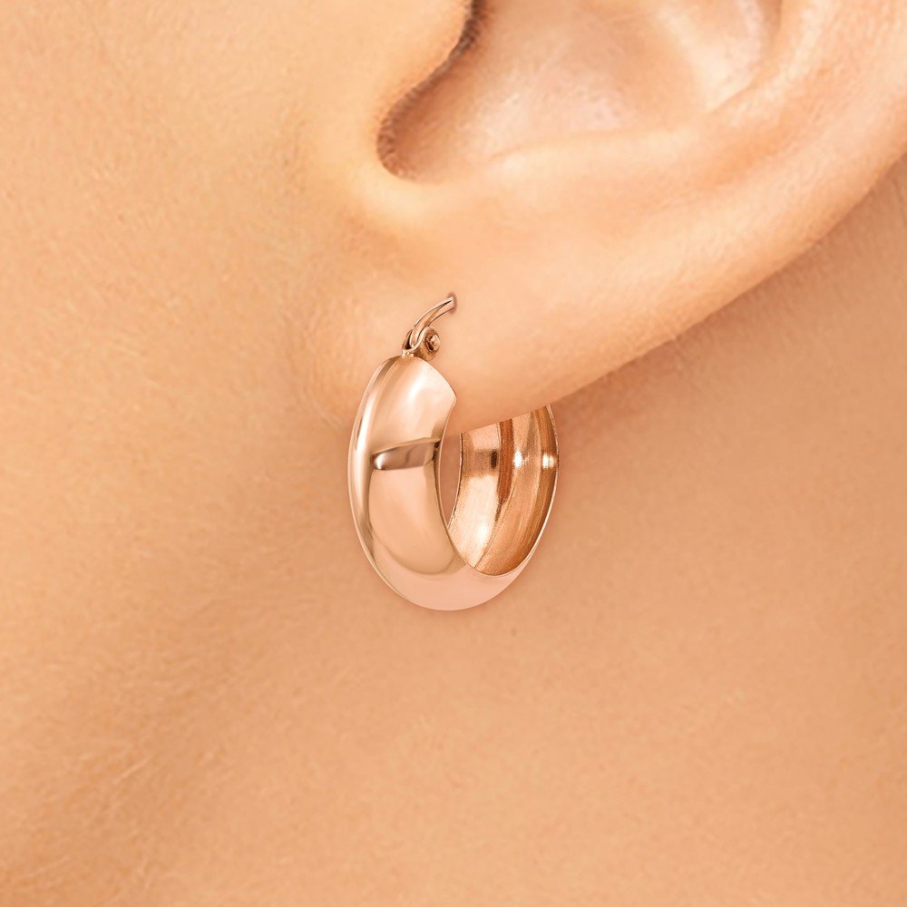 14K Rose Gold Hoop Earrings for Women - Dainty Everyday Jewelry - Perfect for Gifts, Parties & Special Occasions | Jewels By Lux