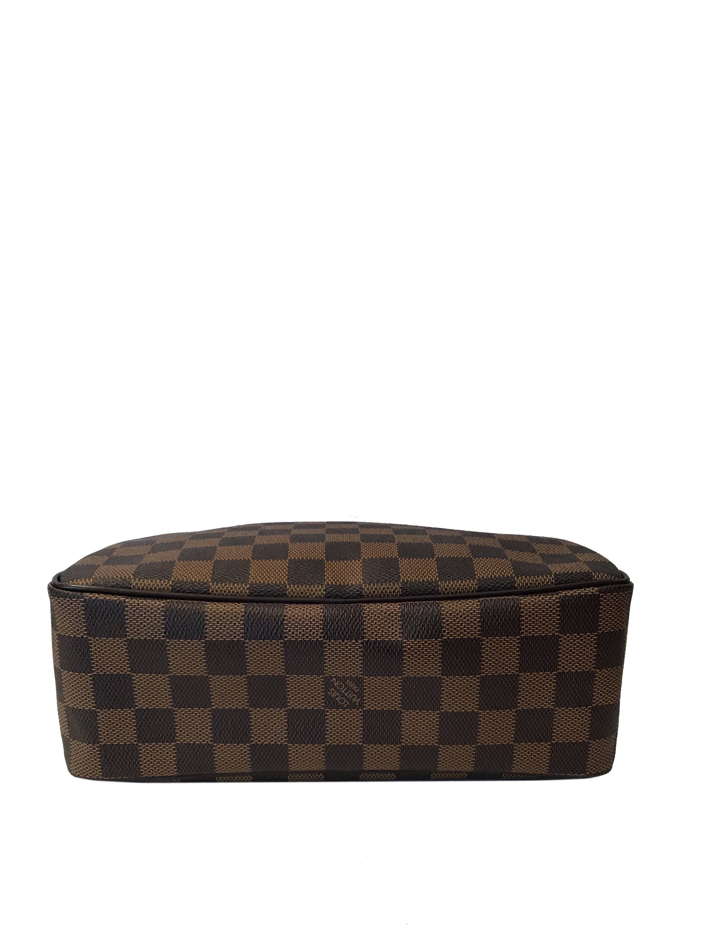 Louis Vuitton Damier Ebene Toiletry Case 25 - Travel Cosmetic Bag for Women & Men | Perfect for Makeup, Skincare & Travel Essentials Organization