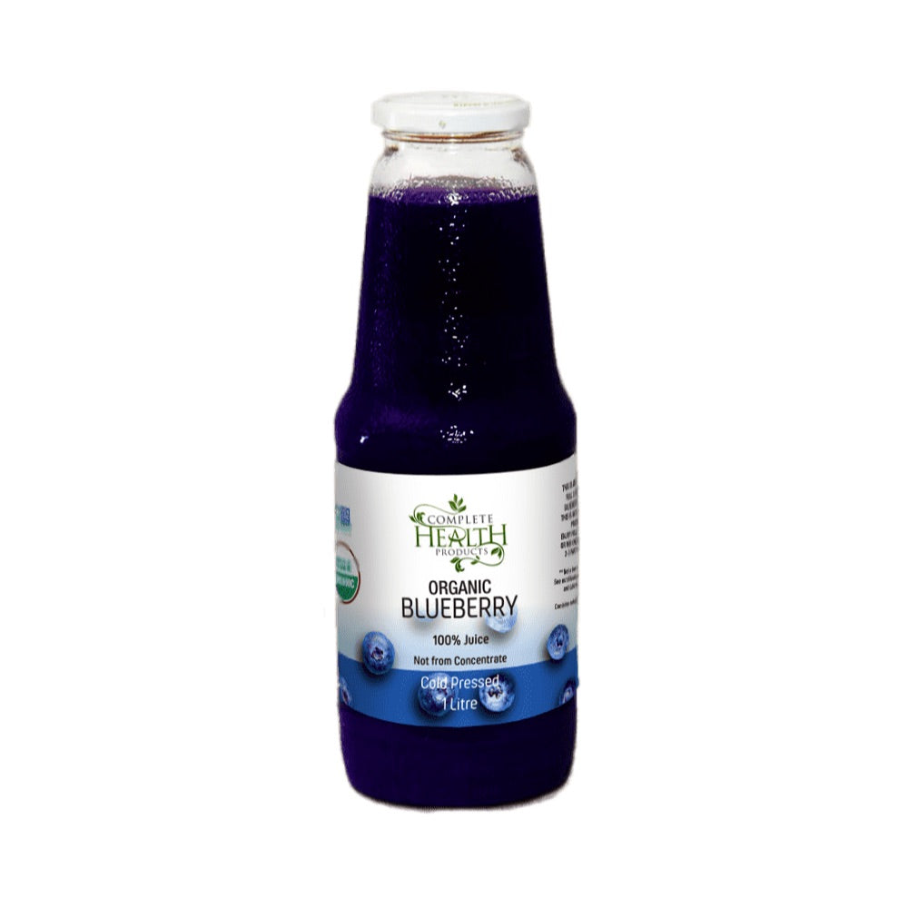 100% Organic Blueberry Juice - Cold Pressed, No Sugar Added, Rich in Antioxidants - 1L Bottle for Immune Support & Healthy Lifestyle - Perfect for Smoothies, Breakfast or Post-Workout Recovery