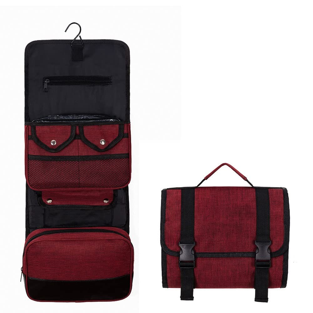 Waterproof Hanging Travel Toiletry Bag for Men & Women - Large Cosmetic Makeup Organizer with Multiple Pockets (23