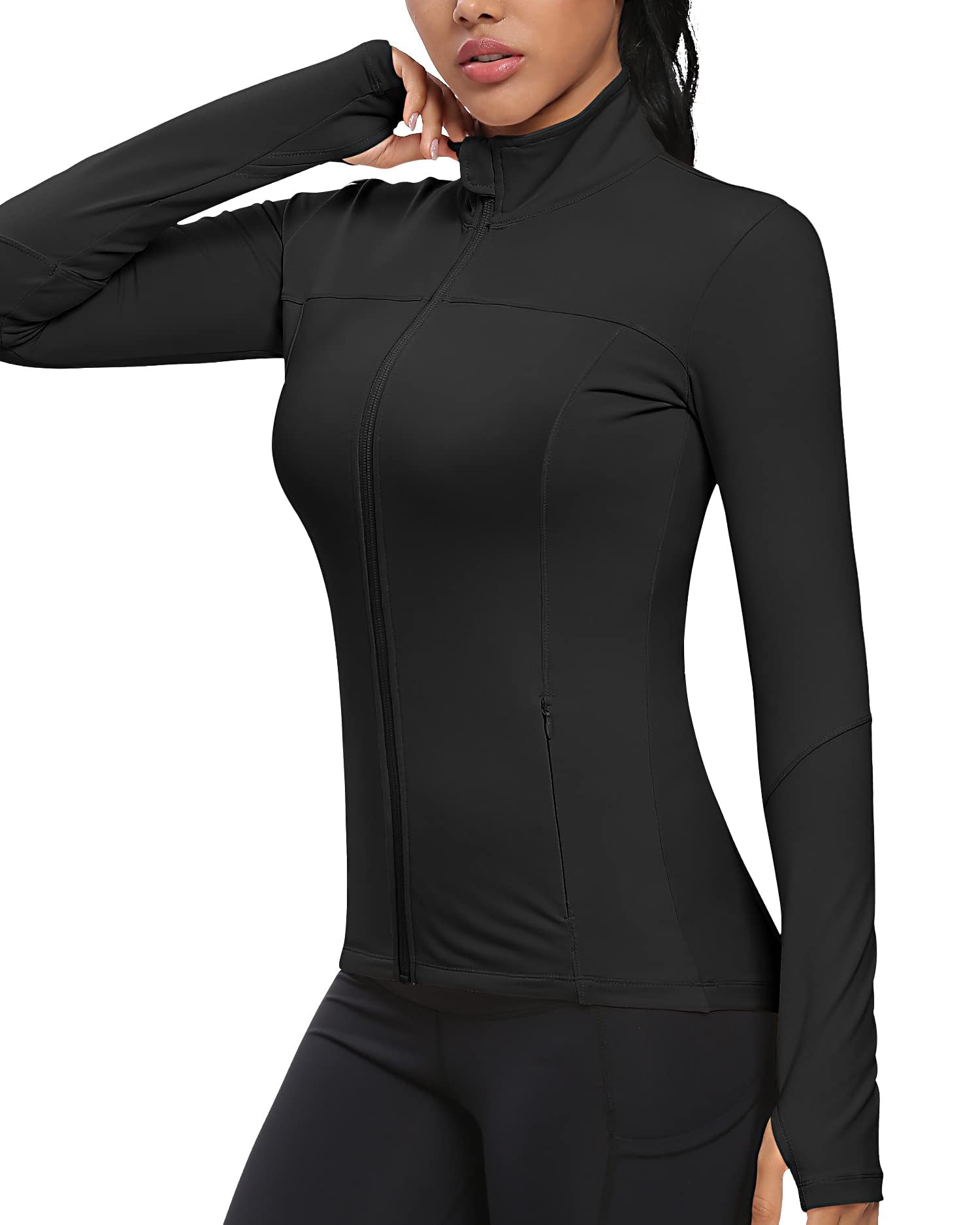 GYM RAINBOW Women's Lightweight Running Jacket - Full Zip Slim Fit Athletic Workout Yoga Jacket for Women - Perfect for Jogging, Gym, Yoga & Outdoor Activities
