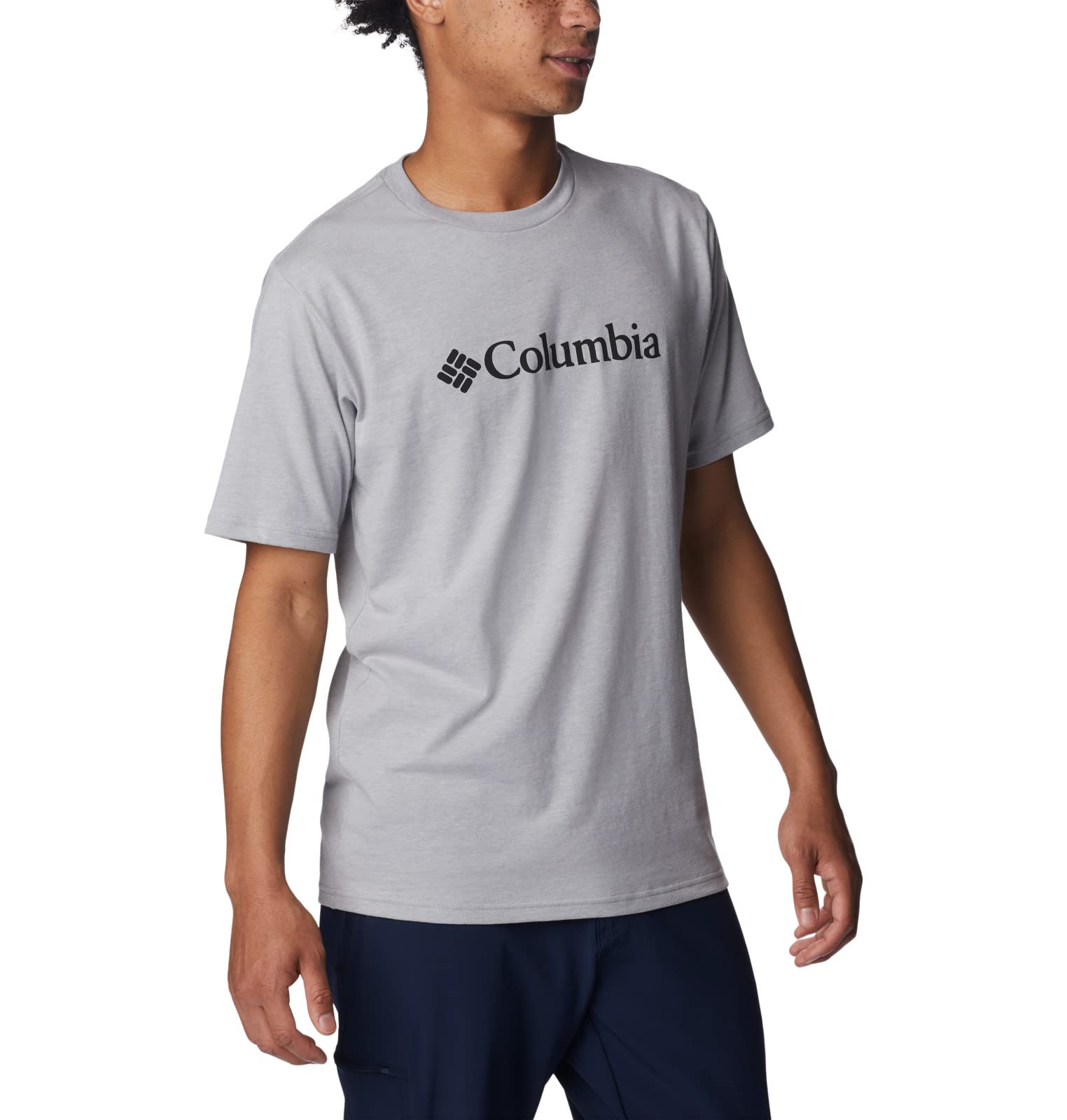 Columbia Men's CSC Basic Logo Short Sleeve T-Shirt - Comfortable Cotton Casual Tee for Outdoor Activities & Everyday Wear - Columbia Grey/Heather - Size 3X Big & Tall