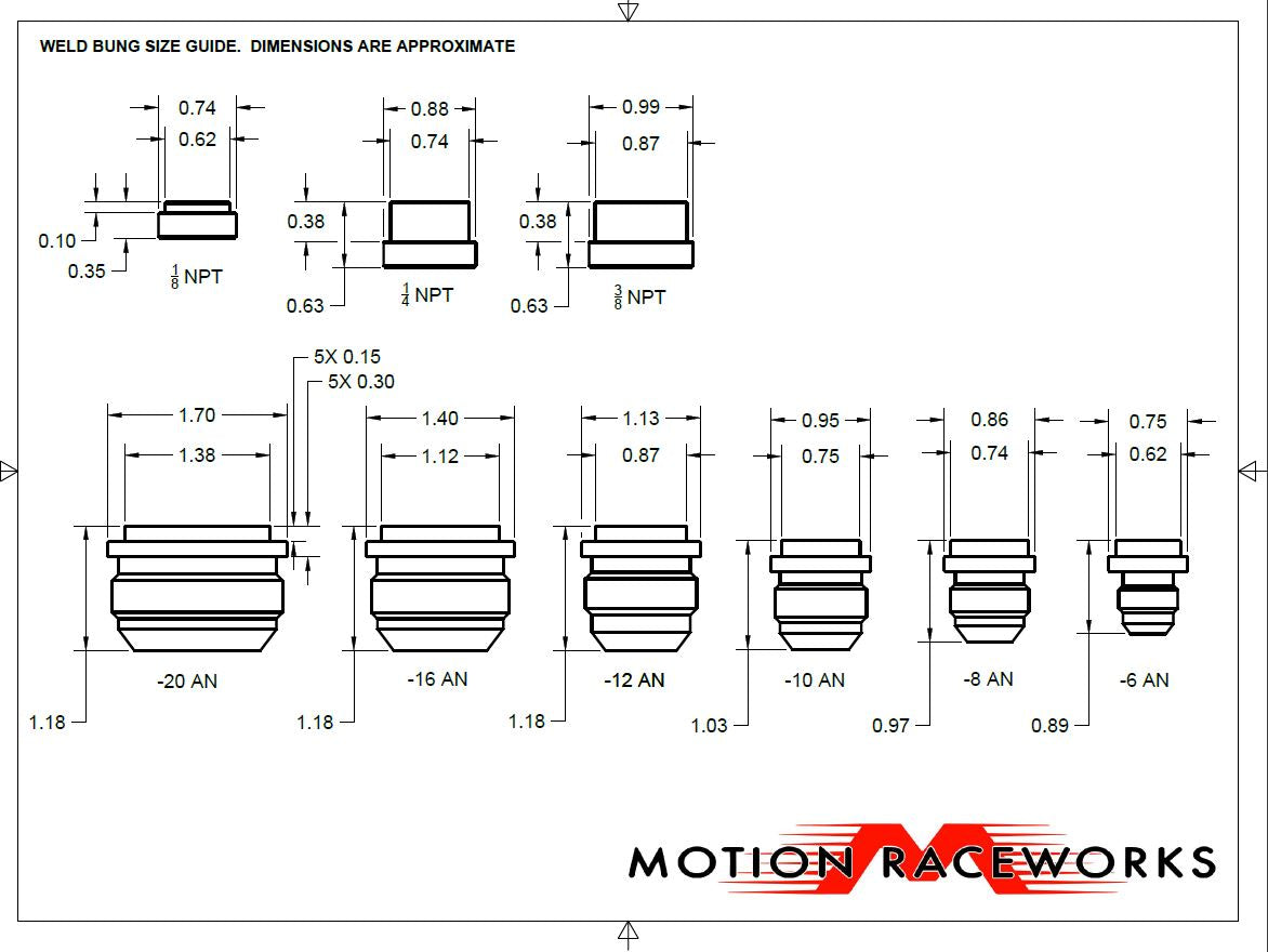 6 AN Weld Bung Aluminum 34 40006 - High Performance Aluminum Weld Bung for Fuel & Oil Systems - Perfect for Automotive, Racing & Custom Fabrication Projects