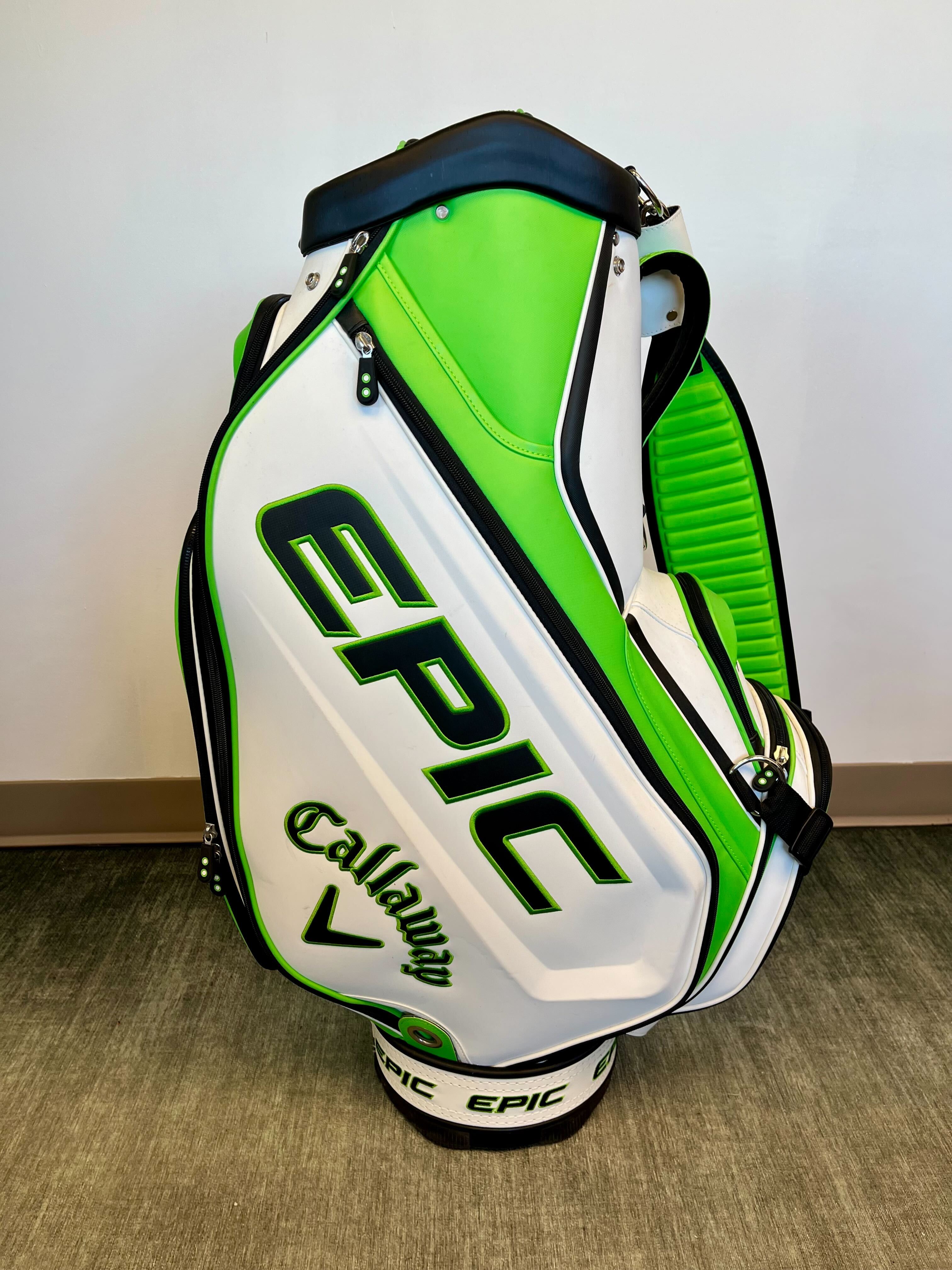 Callaway Epic Staff Cart Golf Bag with 6 Dividers & 8 Pockets - Includes Strap & Rain Cover - Perfect for Golf Course & Driving Range Use