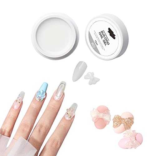 2022 Premium Clear Poly Nail Extension Builder Gel - Large Size for DIY Salon & Home Nail Art | Beginner-Friendly White Color Extend Gel for Trendy Designs | Perfect for Manicures, Acrylic Nails & Professional Nail Salons