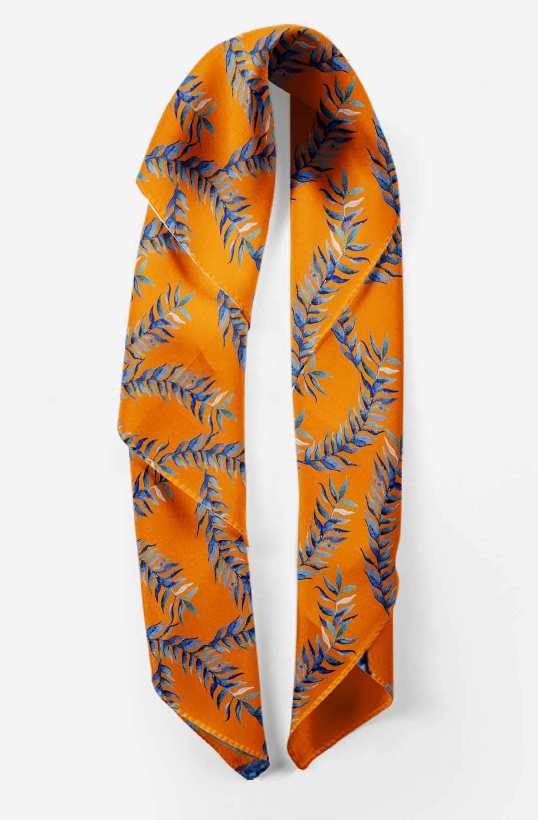Bimba Printed Pure Silk Scarf - Women's Fashion Hair Neck Head Bandana Wrap (Perfect for Boho Style, Beach Outfits & Special Occasions)