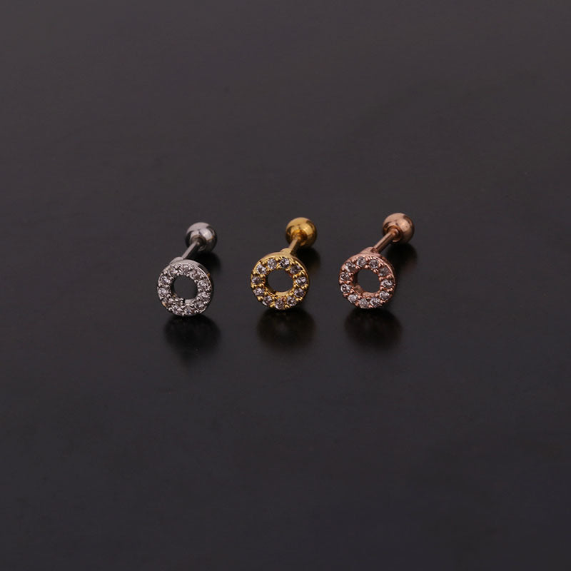 20G Cartilage Tiny Stud Earrings - Moon & Star Stud Earrings for Women | HSPJ259 | Perfect for Daily Wear, Parties & Gifts