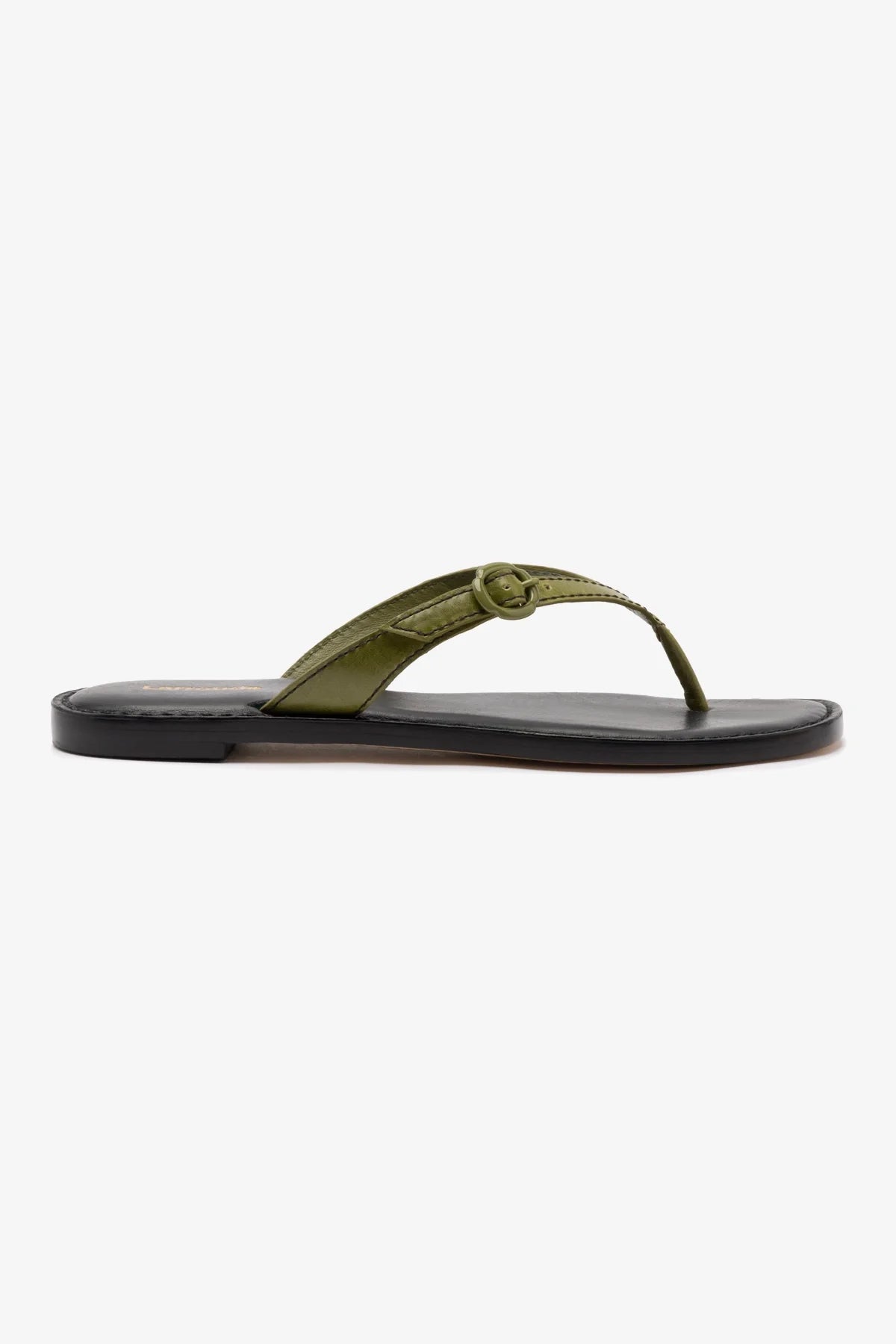 Mary Kate Flat Sandal in Seaweed Leather | Women's Vegan Leather Sandals | Comfortable Summer Beach Shoes for Women | Perfect for Vacation, Walking & Casual Outfits