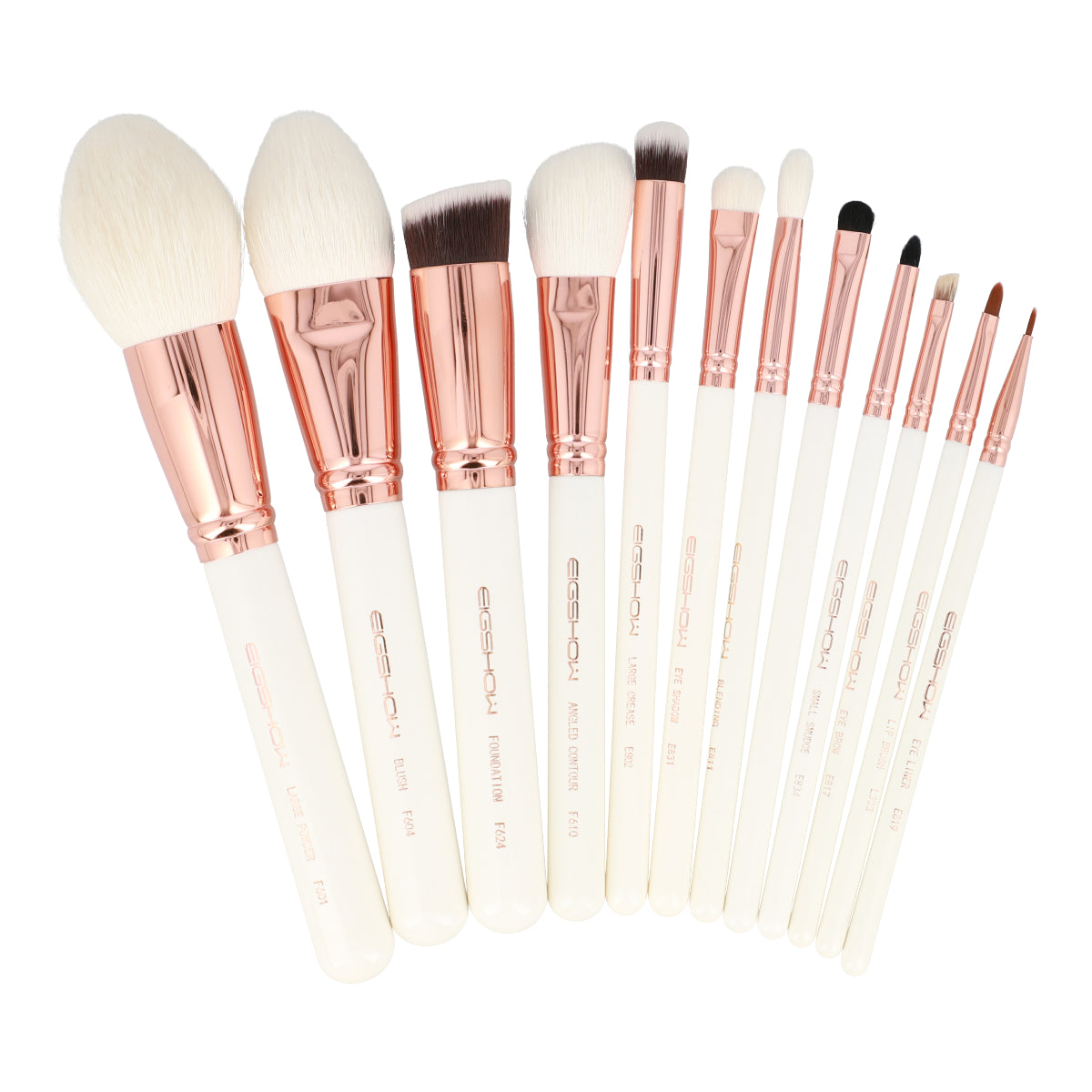 Master Series Classic Rose Gold Makeup Brush Set - 12 Piece Professional Cosmetic Brushes for Foundation, Blending, Contouring | Perfect for Everyday Makeup & Professional Artists
