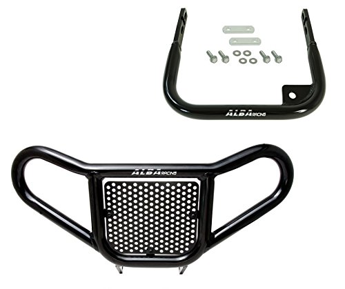 Premium Kawasaki KFX 400 (2004-2006) Front Bumper & Rear Grab Bar Set - Heavy Duty Black ATV Protection for Off-Road Trail Riding & Dirt Bike Racing