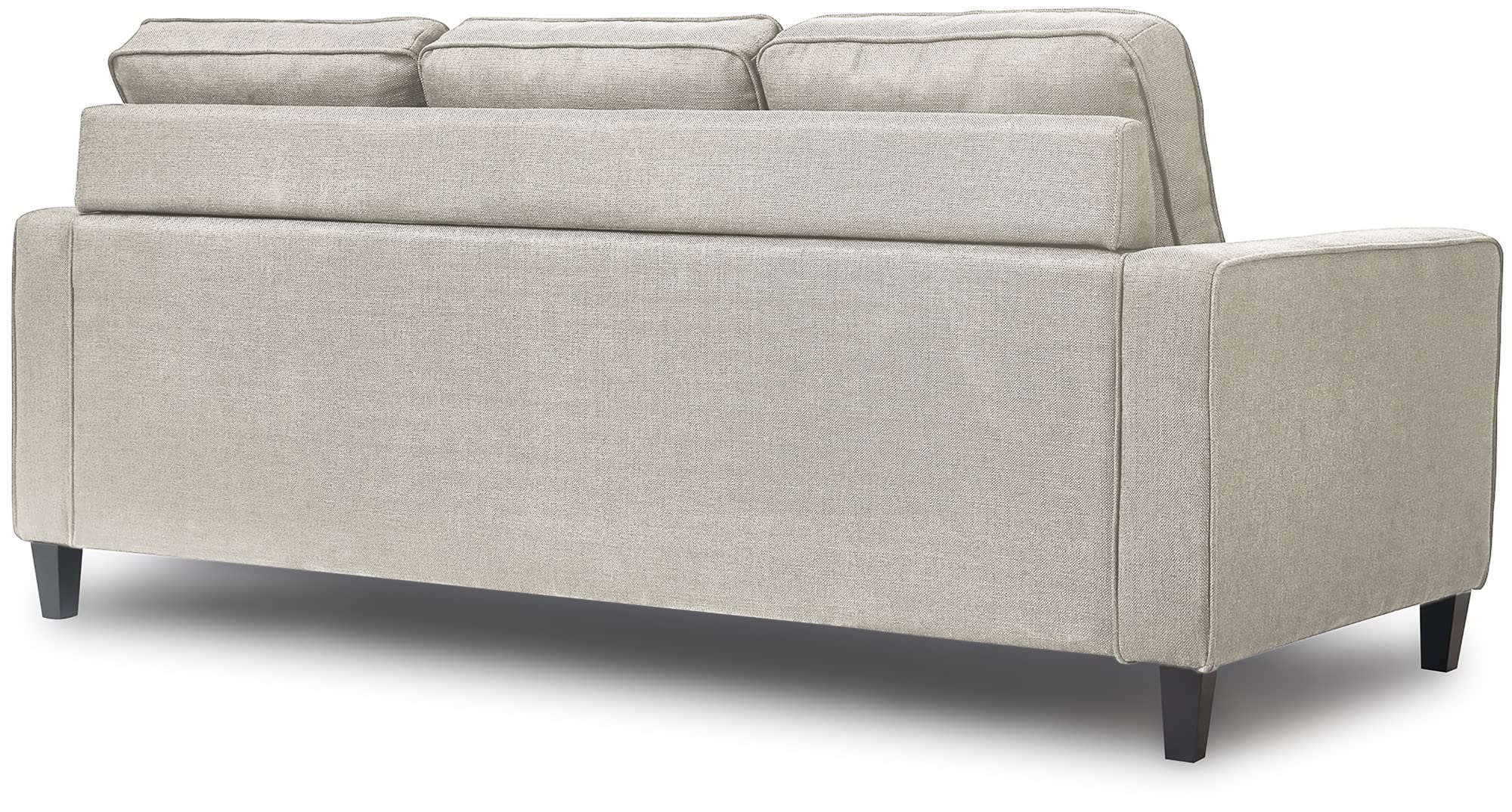 Serta Harmon Reversible L-Shaped Sectional Sofa - Modern Small Space Couch with Soft Fabric Upholstery, Square Arms & Pillow Back Cushions in Light Gray - Perfect for Apartments, Living Rooms and Cozy Home Spaces