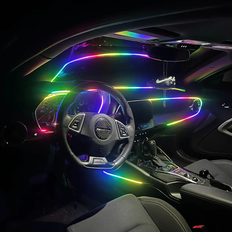 Premium Fiber Optic Interior Ambient Lighting Kit - Flow Series 2.0 with 43 LED Lights | Car & Home Decoration Lighting for Parties, Gaming Rooms & Bedrooms