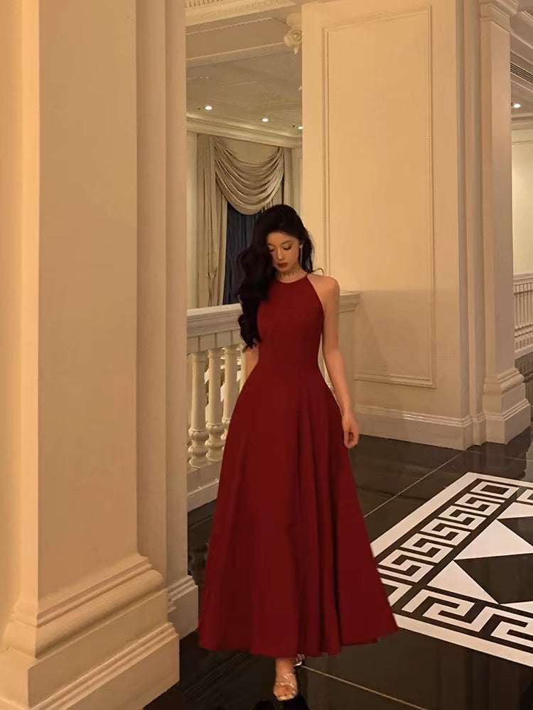 Elegant Burgundy A-Line Chiffon Long Prom Dress for Evening Party & Formal Events - Style J3290 | Perfect for Homecoming, Graduation, and Special Occasions