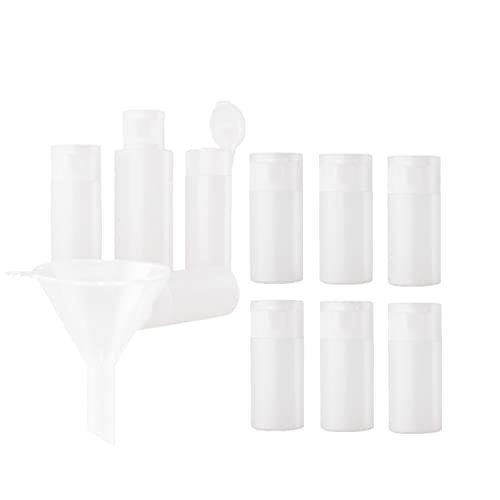 10PCS Clear Travel-Size Squeeze Bottles with Flip Top Cap - 18ml (0.6oz) Leak-Proof Plastic Containers for Shampoo, Conditioner, Toner, Massage Oils & Cosmetics - Perfect for Toiletries, Gym, Travel & Home Organization