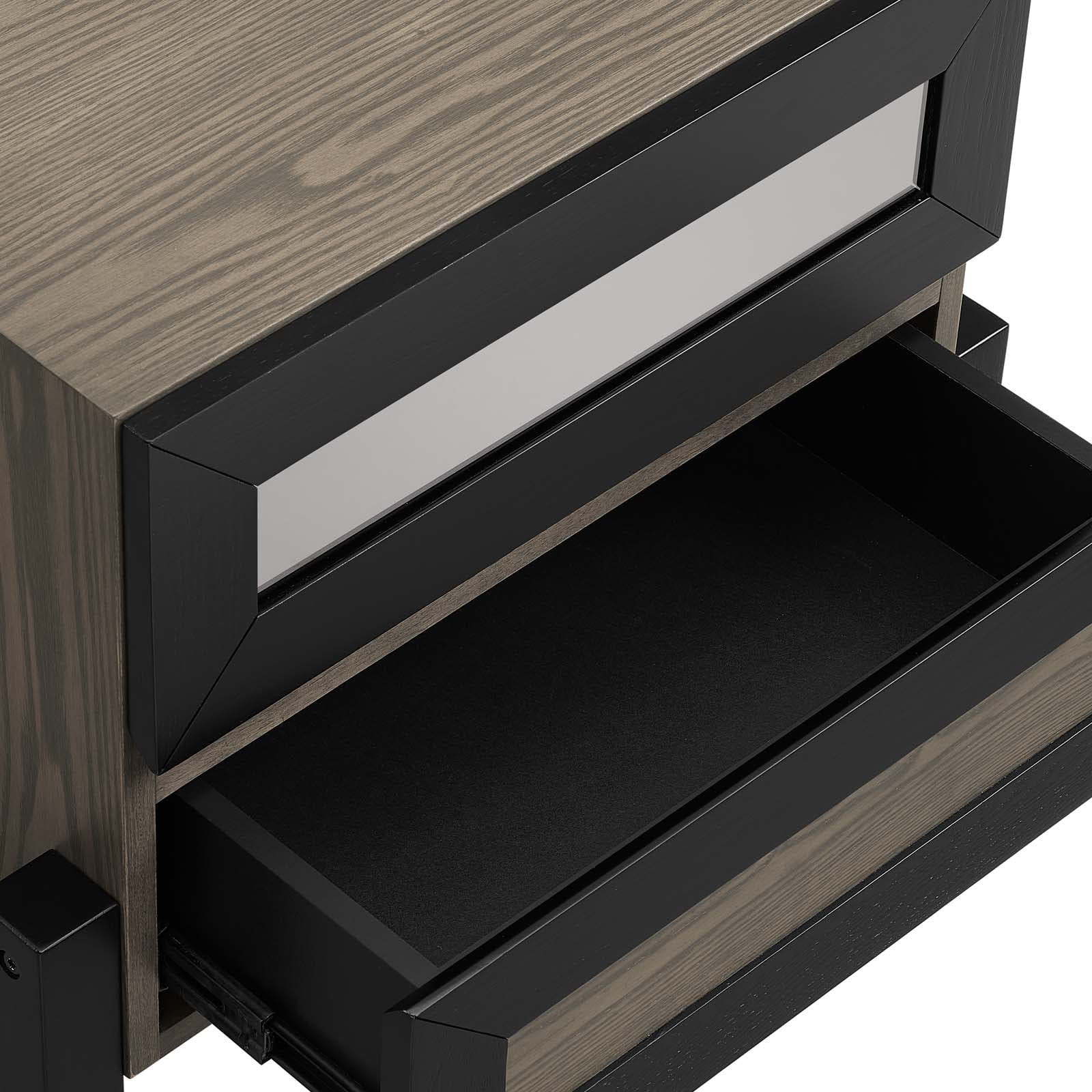 Modway Merritt Nightstand - Solid Oak Wood Bedside Table with Drawer for Bedroom, Living Room & Guest Room - Stylish & Functional Furniture for Home Decor