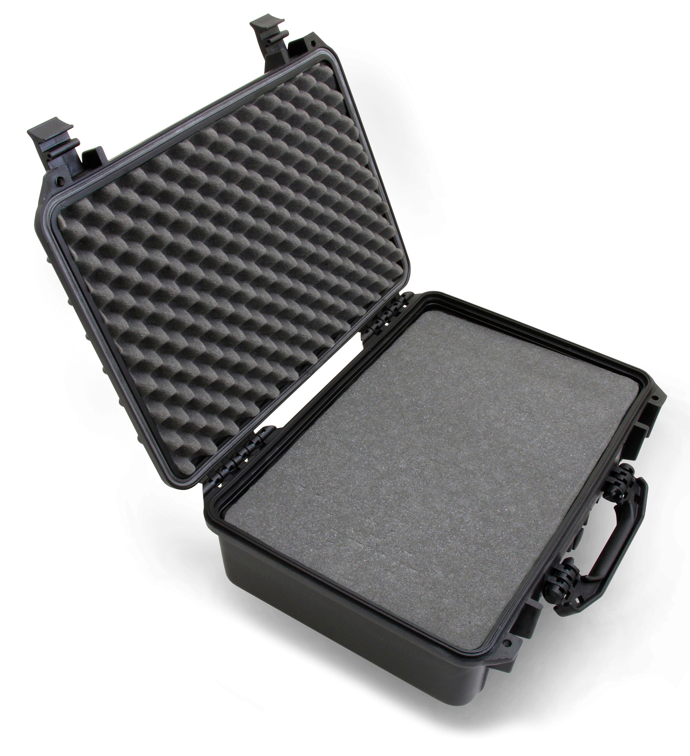 CASEMATIX 18 Waterproof Hard Travel Case with Padlock Rings & Customizable Foam - Fits 15.5 x 9.5 x 5 Inch Accessories - Perfect for Camera Gear, Tools, Electronics & Outdoor Equipment Protection