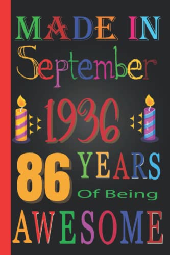 Funny 86th Birthday Gifts for Women & Men - Personalized September 1936 Gag Gift Ideas for Friends, Coworkers & Family - Celebrate 86 Years of Being Awesome - Perfect for Milestone Birthdays & Retirement Parties