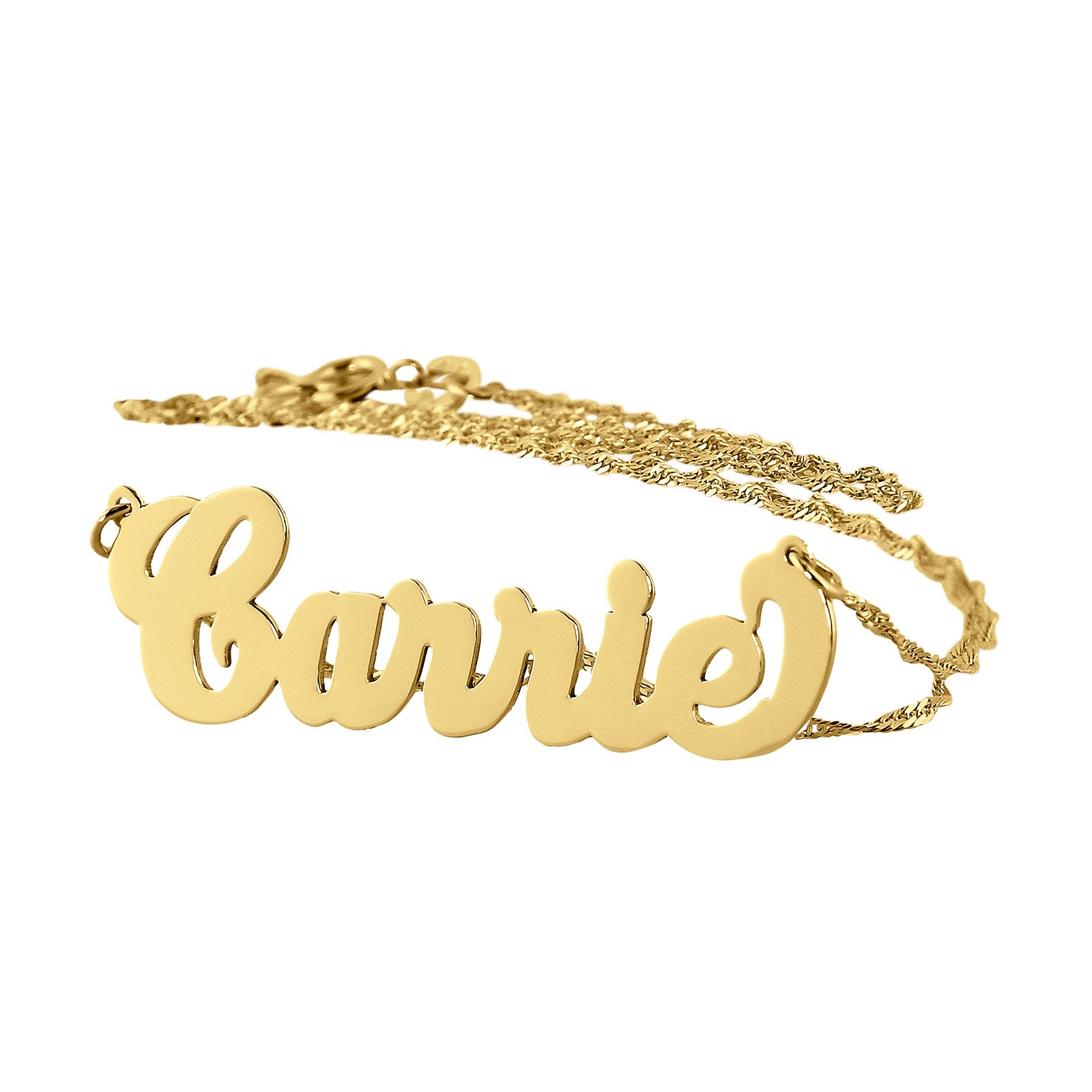 Personalized Name Necklace - 14k Solid Gold Dainty Pendant with Monogram Initial Charm - Perfect for Birthdays, Anniversaries & Gifts