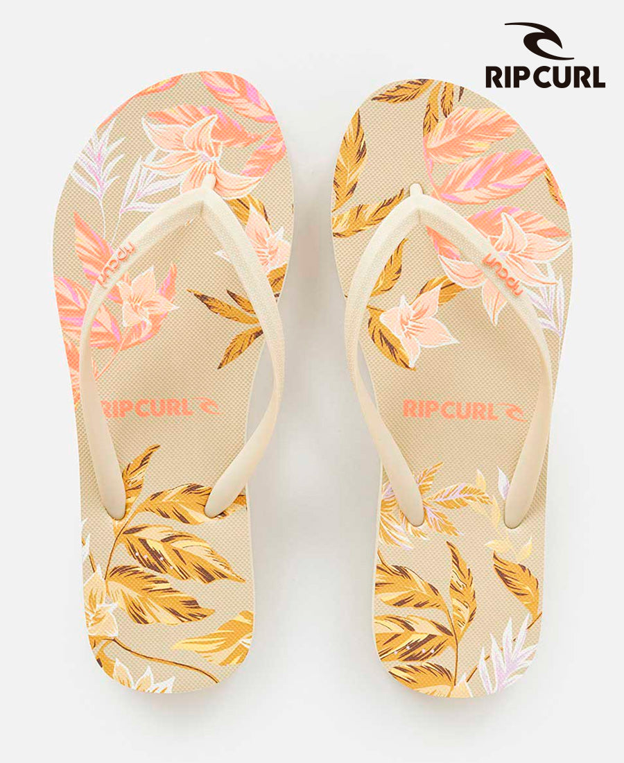 Rip Curl La Isla Bloom Flip Flops for Women - Comfortable Beach Sandals with Arch Support - Perfect for Pool, Vacation & Summer Outfits