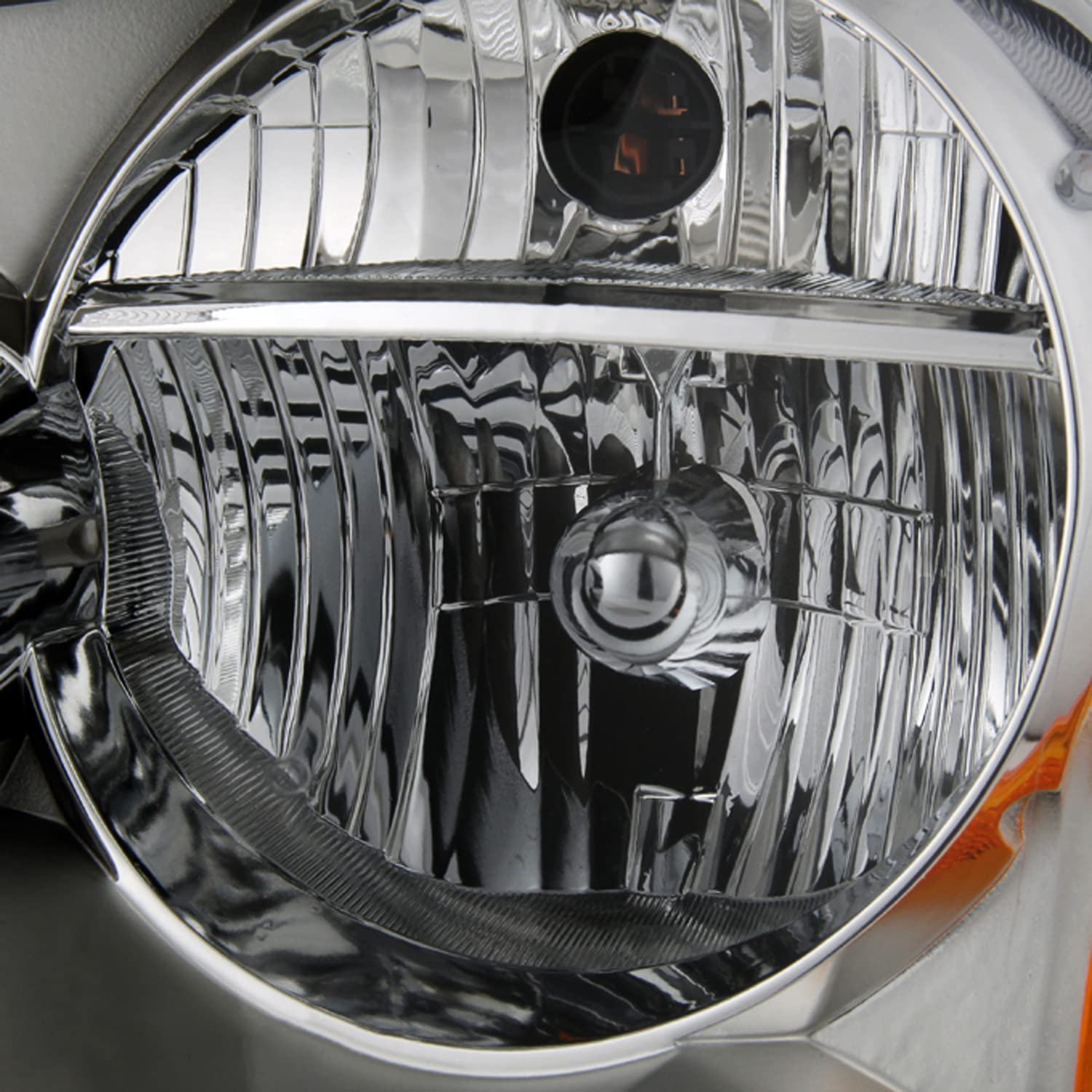 AKKON Replacement Chrome Bezel Headlights for Dodge Magnum - Driver & Passenger Side Headlamp Pair - OE Style Direct Fit - Upgrade Your Vehicle's Lighting for Night Driving & Enhanced Visibility