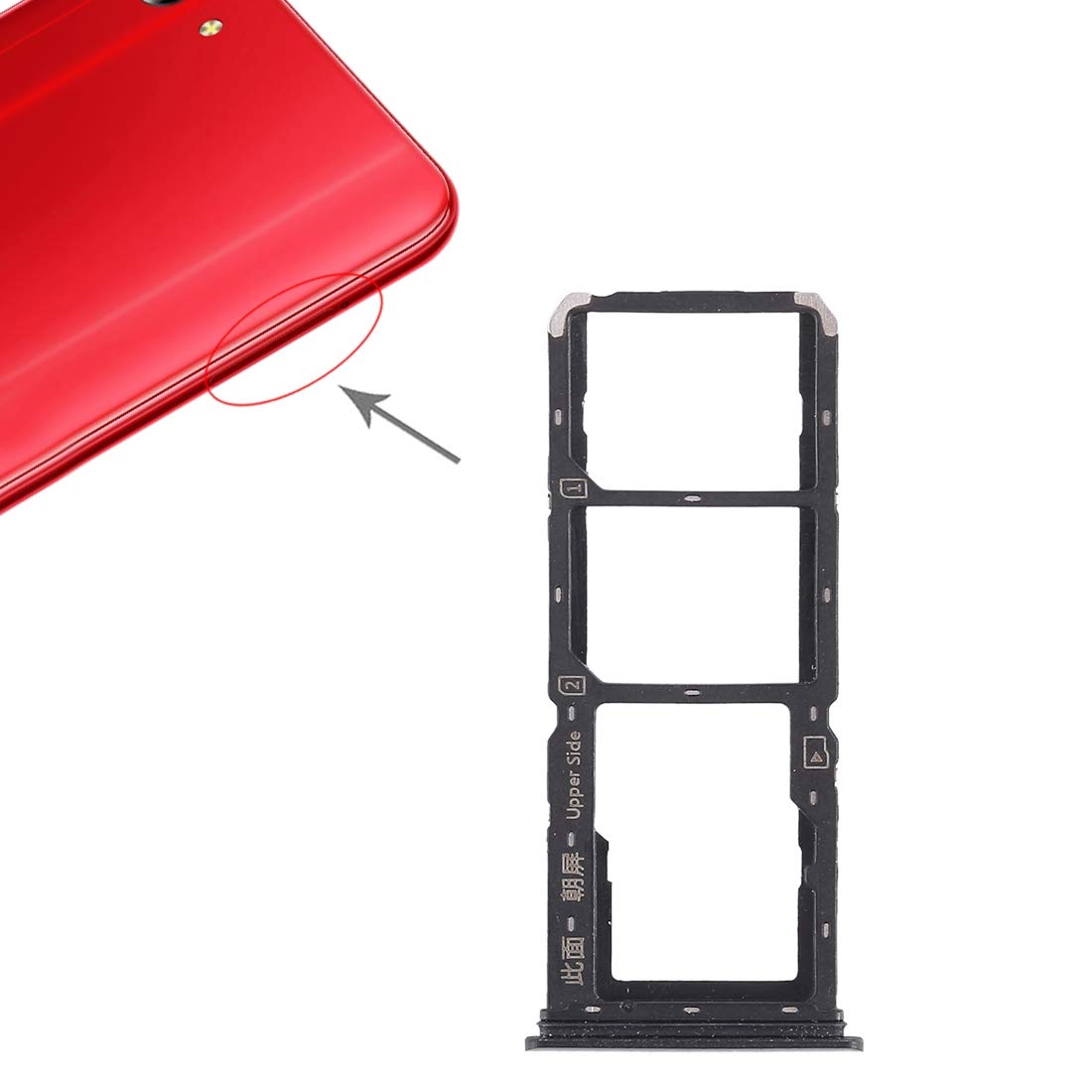 Original HONGYAN Replacement SIM Card Tray & Micro SD Card Tray for Vivo Y83 - Dual Slot Design for Phone Storage Expansion (Perfect for Travelers & Tech Enthusiasts)