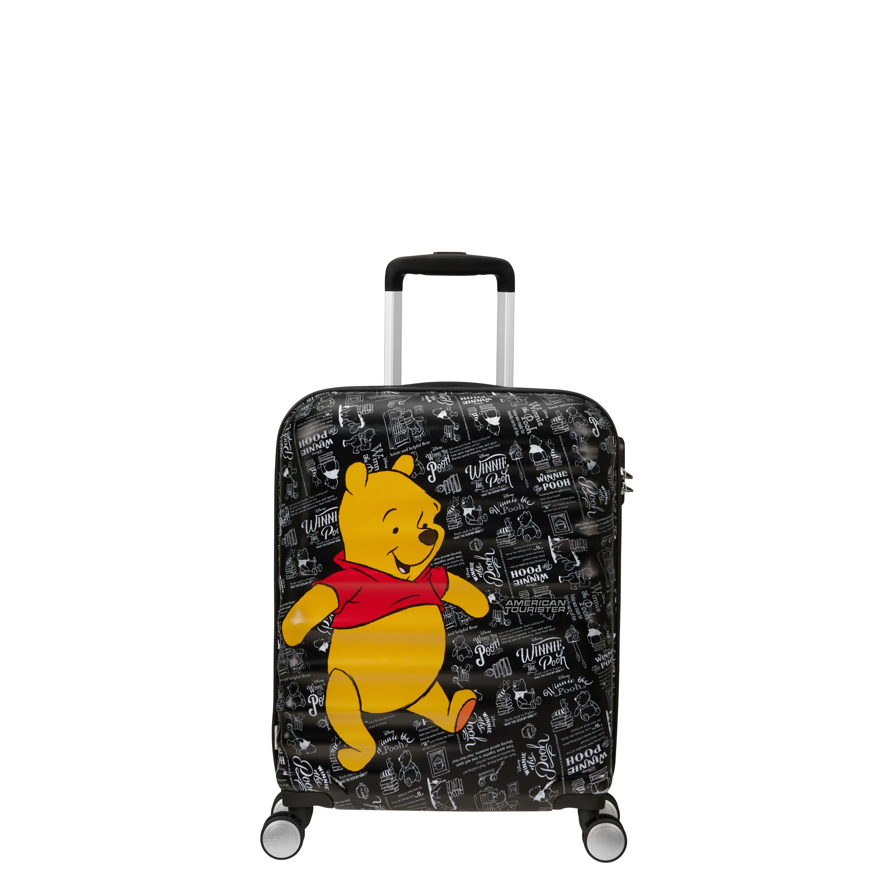 American Tourister Disney Winnie The Pooh Wavebreaker Spinner Carry-On Luggage - Lightweight Hardshell Suitcase for Air Travel, Family Vacations & Kids' Trips