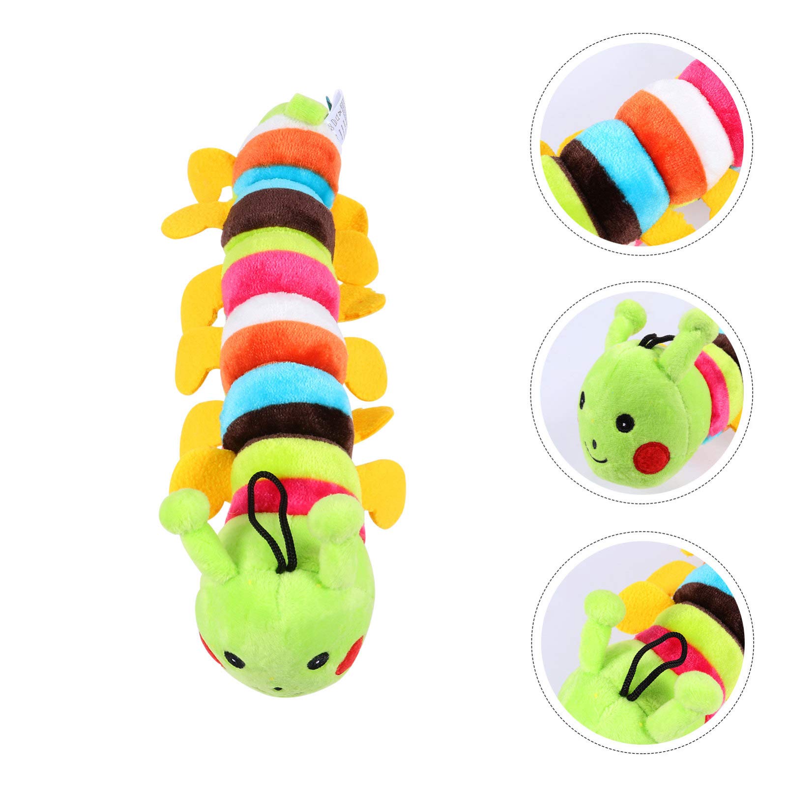 Balacoo 2-Pack Soft Plush Caterpillar Dog Chew Toys - Durable Puppy Teething Toys for Small & Medium Dogs, Interactive Fetch & Molar Relief Pet Toys - Perfect for Indoor Play, Training Rewards & Anxiety Relief