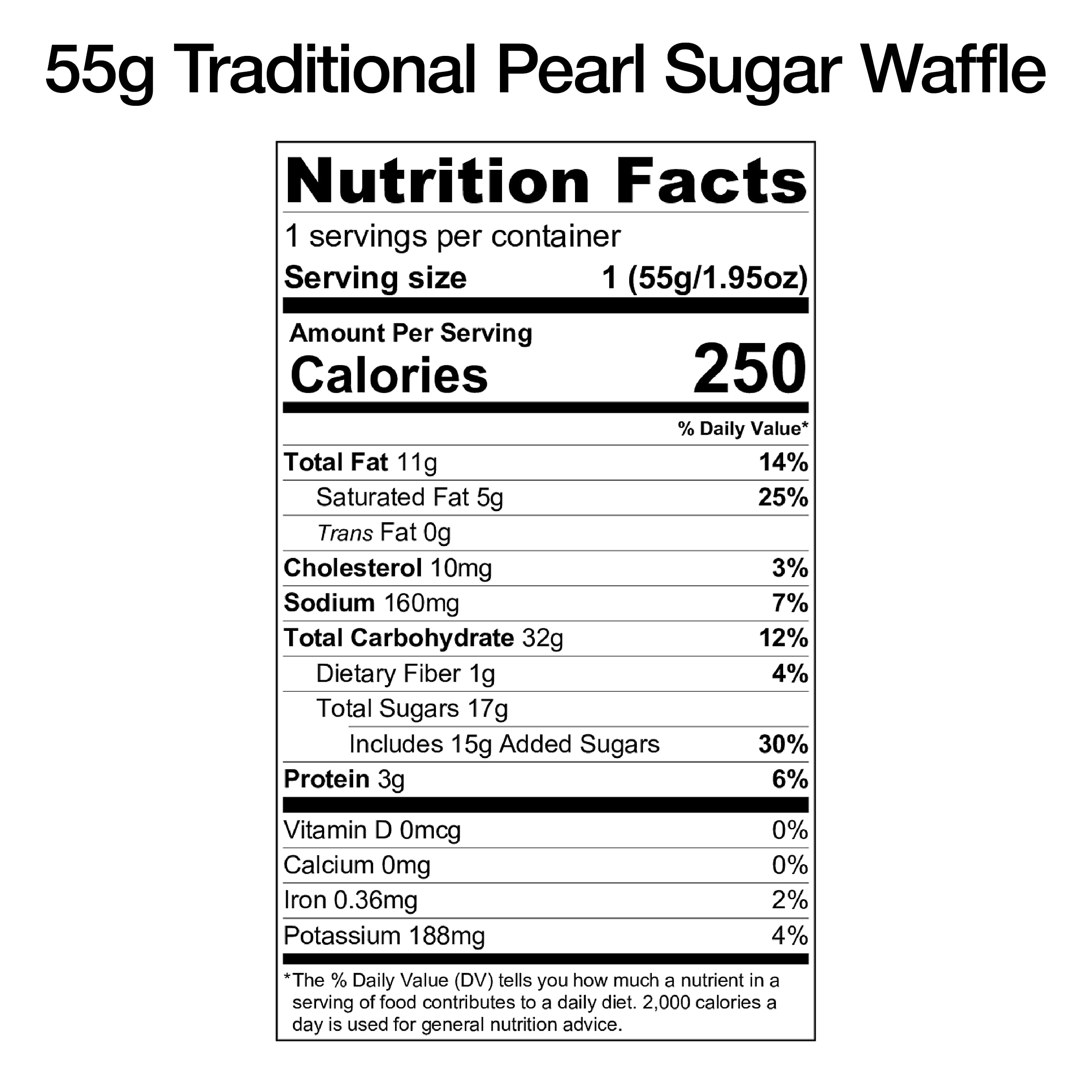 Authentic Belgian Pearl Sugar Waffles - Imported Traditional Recipe (6 Pack, 55g Each) | Perfect for Breakfast, Brunch & Dessert