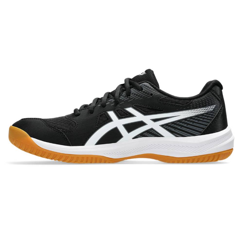 ASICS Upcourt 6 Men's Volleyball Shoes - Lightweight Indoor Court Sneakers for Badminton, Tennis & Squash (Black/White) | Perfect for Gym Training & Sports Performance