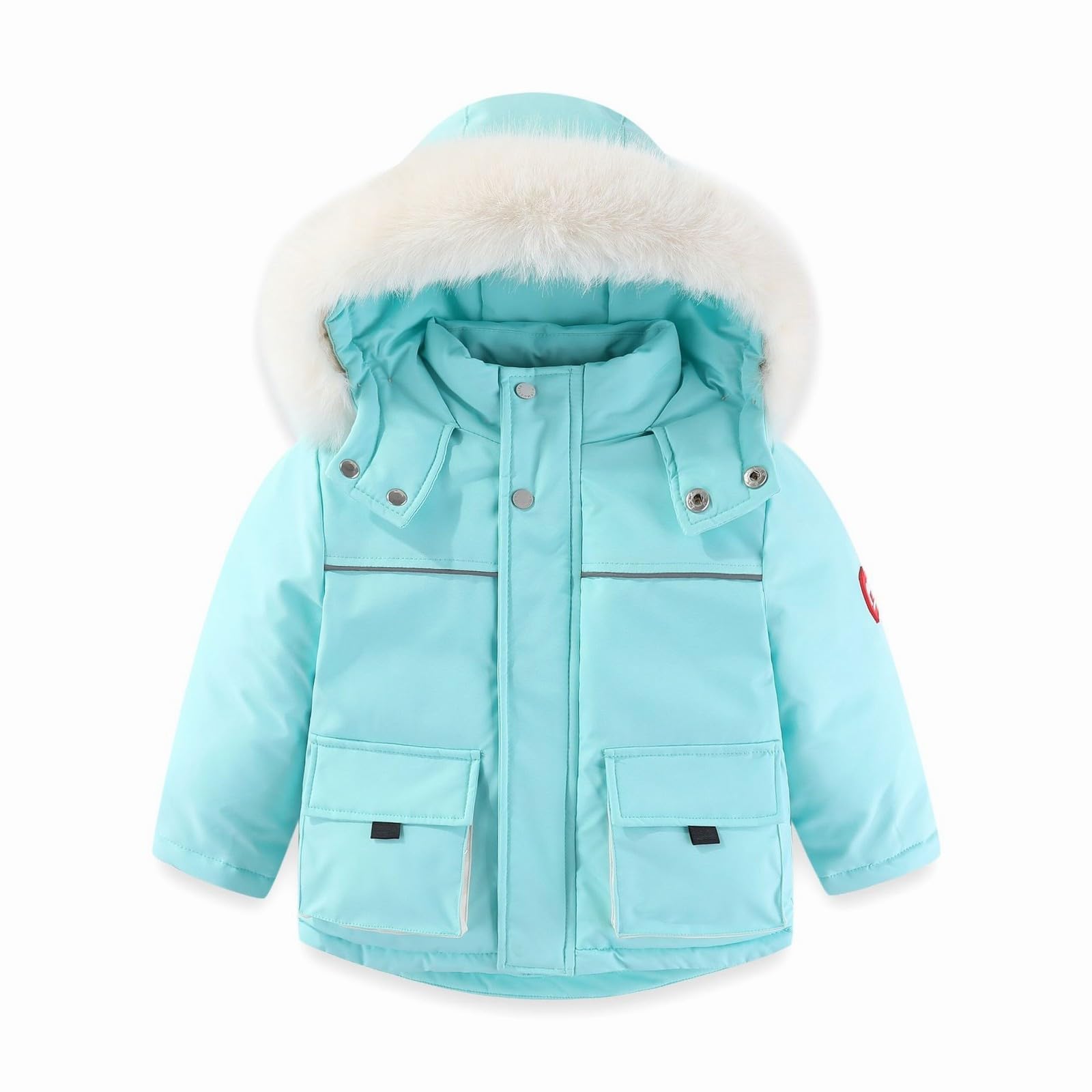 **Baby Boys & Girls Winter Snowsuit Set - Fleece Hooded Down Jacket & Ski Bib Pants 2-Piece Outfit for Toddlers - Warm & Waterproof for Snow Play, Skiing & Outdoor Winter Activities**