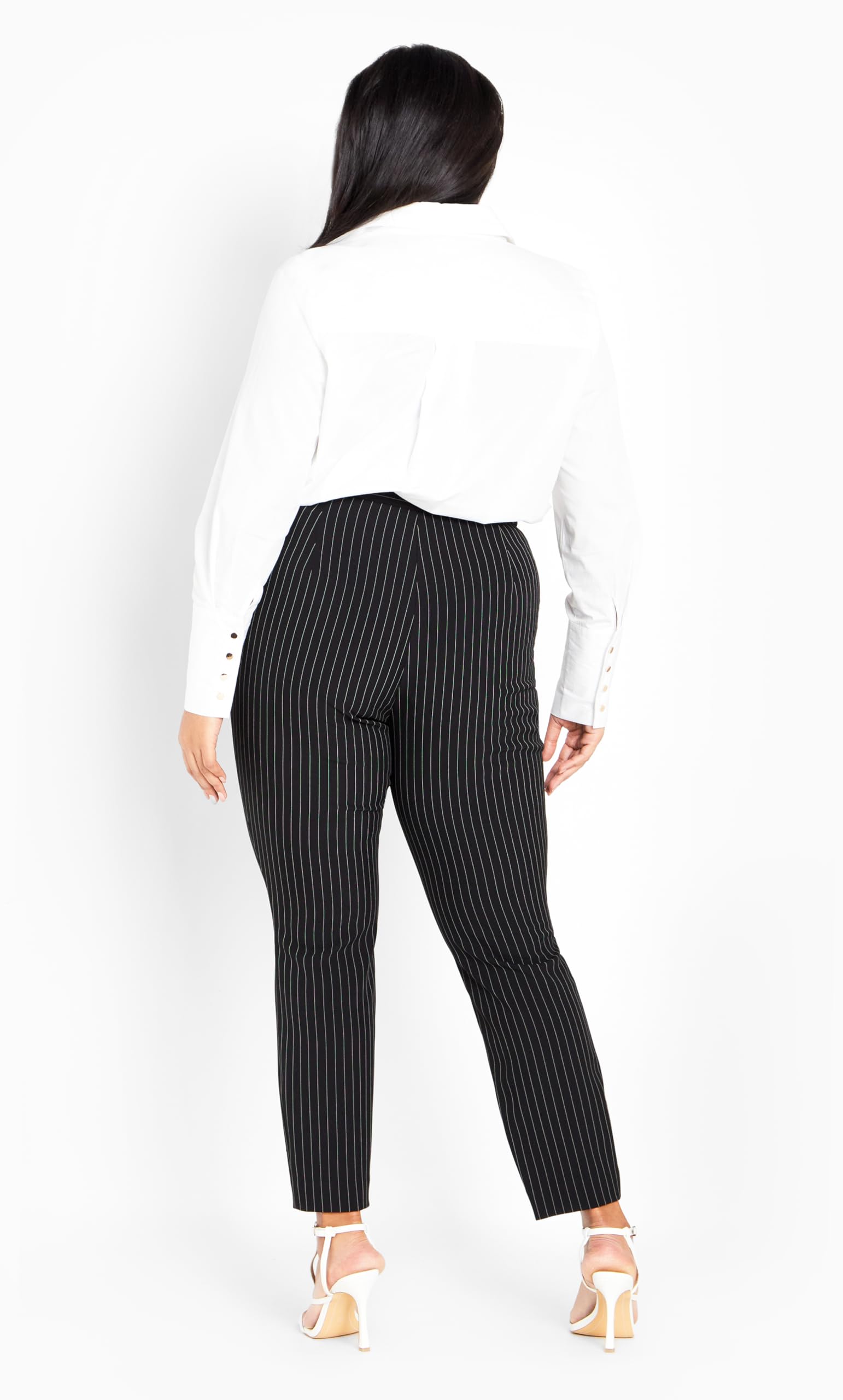 Women's Plus Size Sabine Pant - Stretchy Comfortable High Waisted Trousers for Work & Casual Wear | Office, Travel & Everyday Outfits