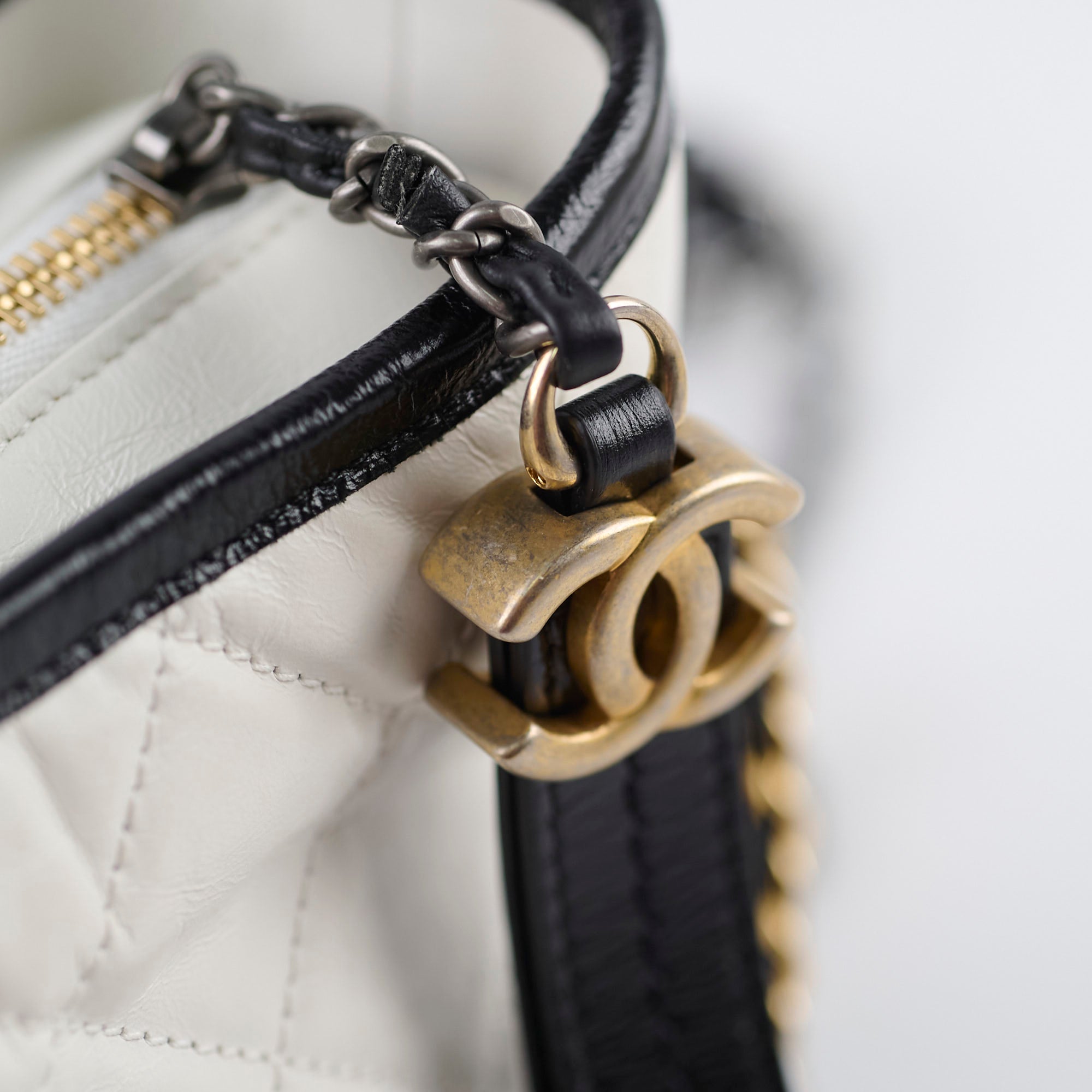Chanel Small Gabrielle Bag in White & Black - Luxury Crossbody Handbag for Women, Perfect for Parties, Dates & Everyday Use